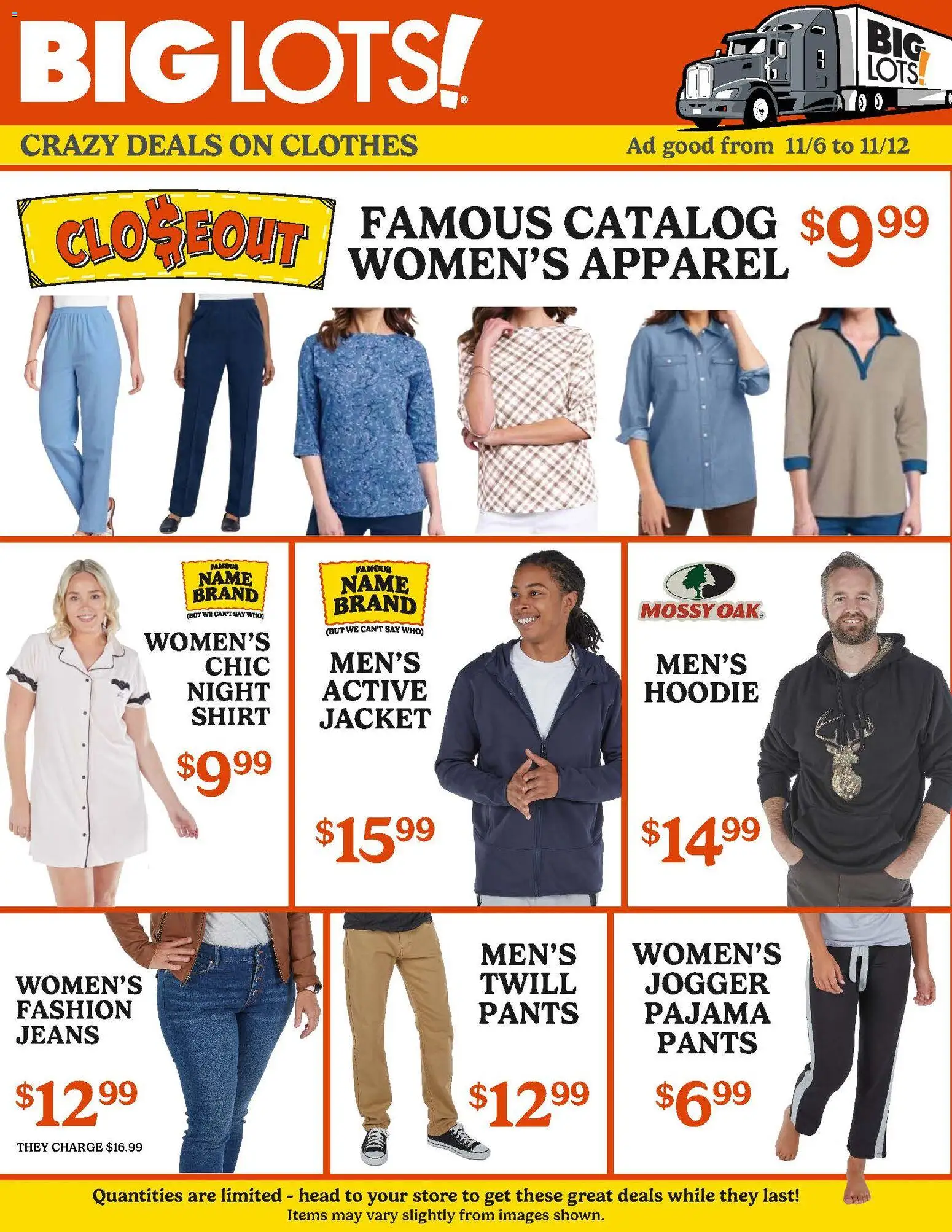 Big Lots Weekly Ad - valid from 06.11.2025 | Page: 2 | Products: Clothes, Shirt, Pants, Jeans