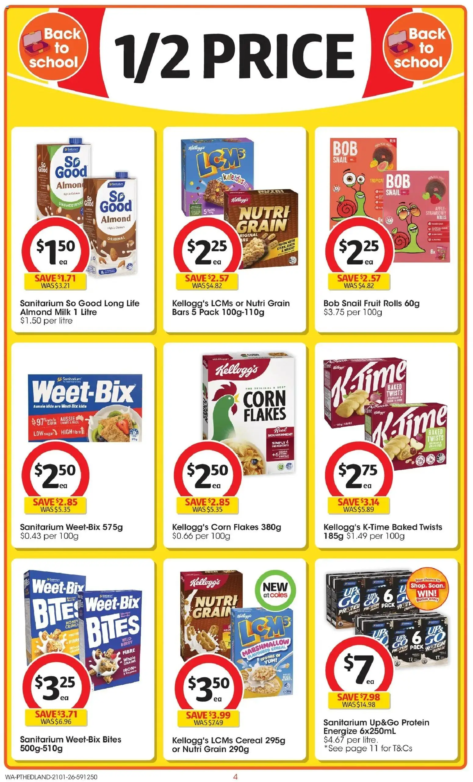 Coles catalogue - valid from 11.02.2026 | Page: 4 | Products: Milk, Flakes, Sugar, Wheat
