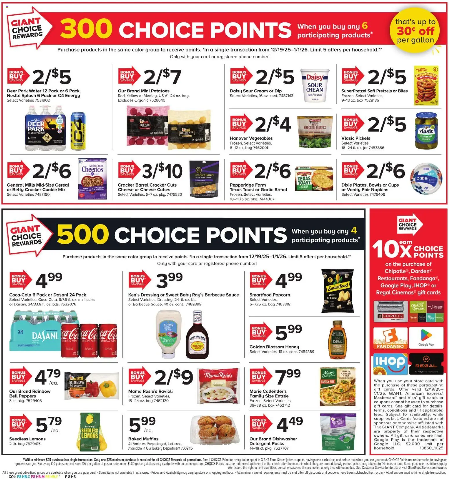 Giant Weekly Ad - valid from 19.12.2025 | Page: 6 | Products: Cheese, Detergent, Cream, Potatoes