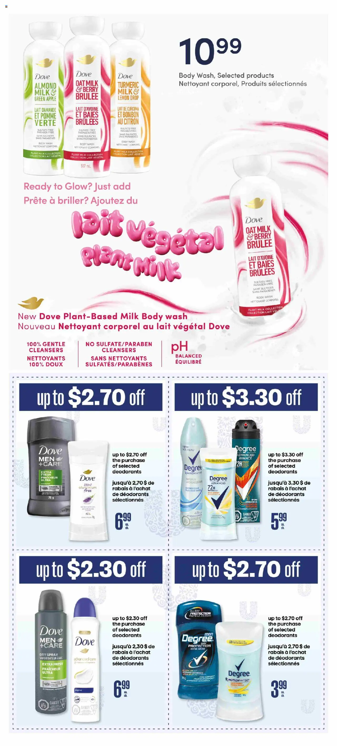 Jean Coutu flyer valid from 07.08.2025 | Page: 2 | Products: Body wash, Shower, Milk