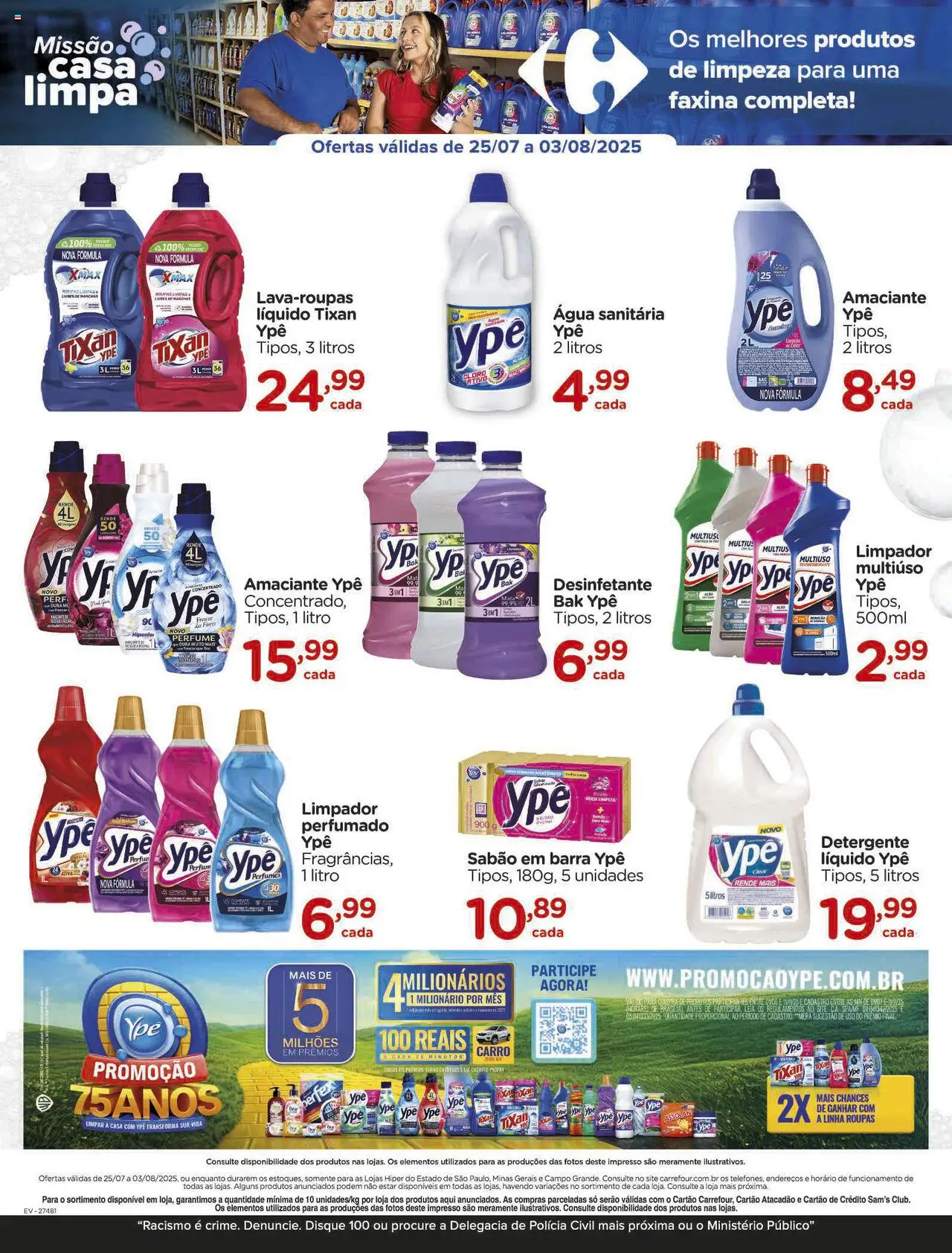 Carrefour Folheto - válido de 25.07.2025 | Página: 2 | Produtos: Sabão, Detergente, Roupas, Amaciante