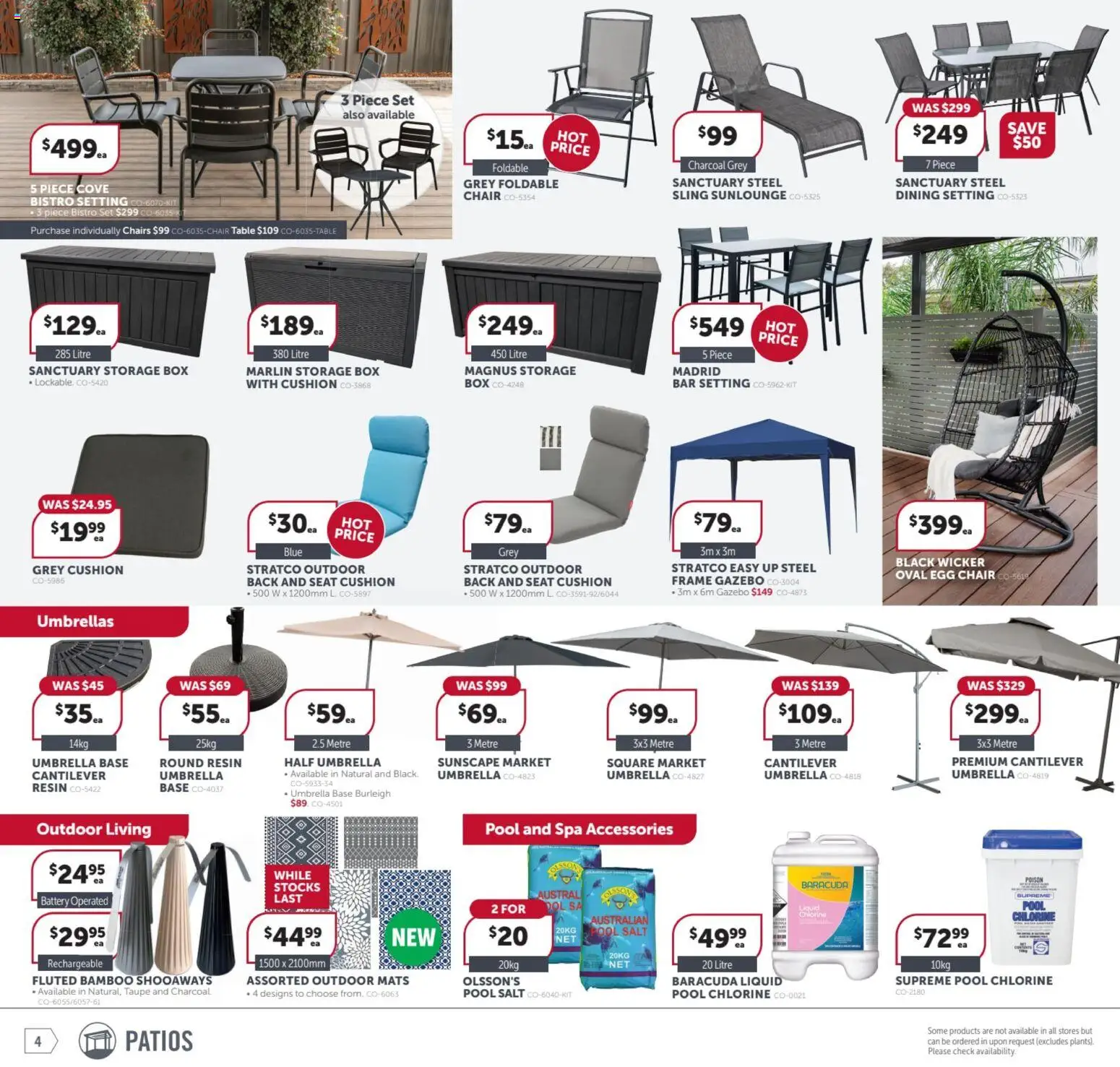 Stratco catalogue - valid from 23.01.2026 | Page: 4 | Products: Table, Box, Accessories, Umbrella