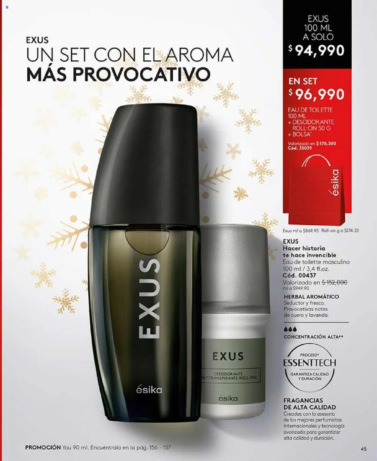 Ésika revista - valida desde el 14.10.2025 | Página: 45 | Productos: Té, Eau de toilette, Desodorante, Antitranspirante