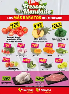 Vista previa de Soriana - Frescos del Mandado Mercado: BCS, Son y Sin, nuevo folleto de la tienda, válido en México a partir del 14.10.2025