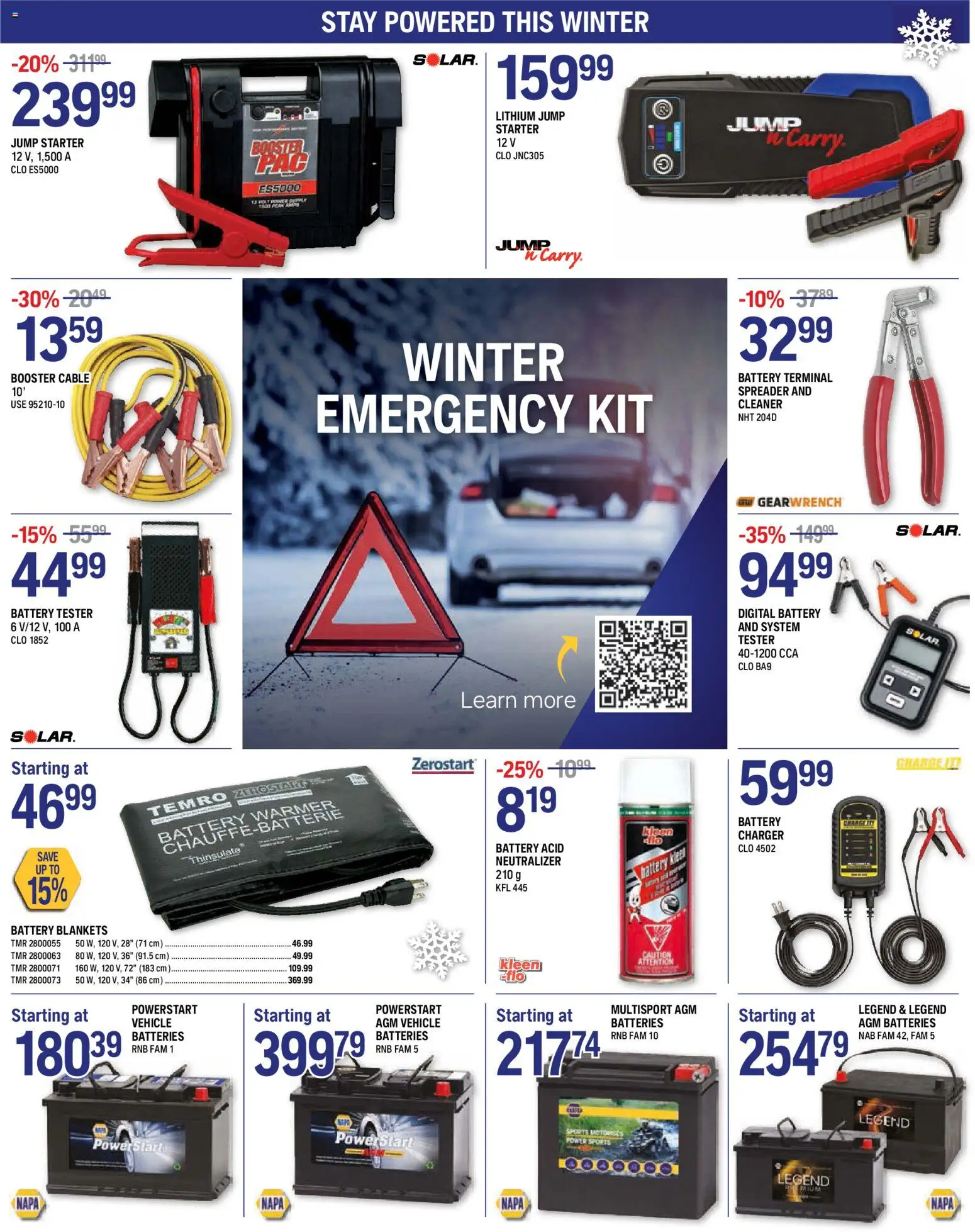 NAPA Auto Parts flyer valid from 13.11.2025 | Page: 3 | Products: Cable, Battery