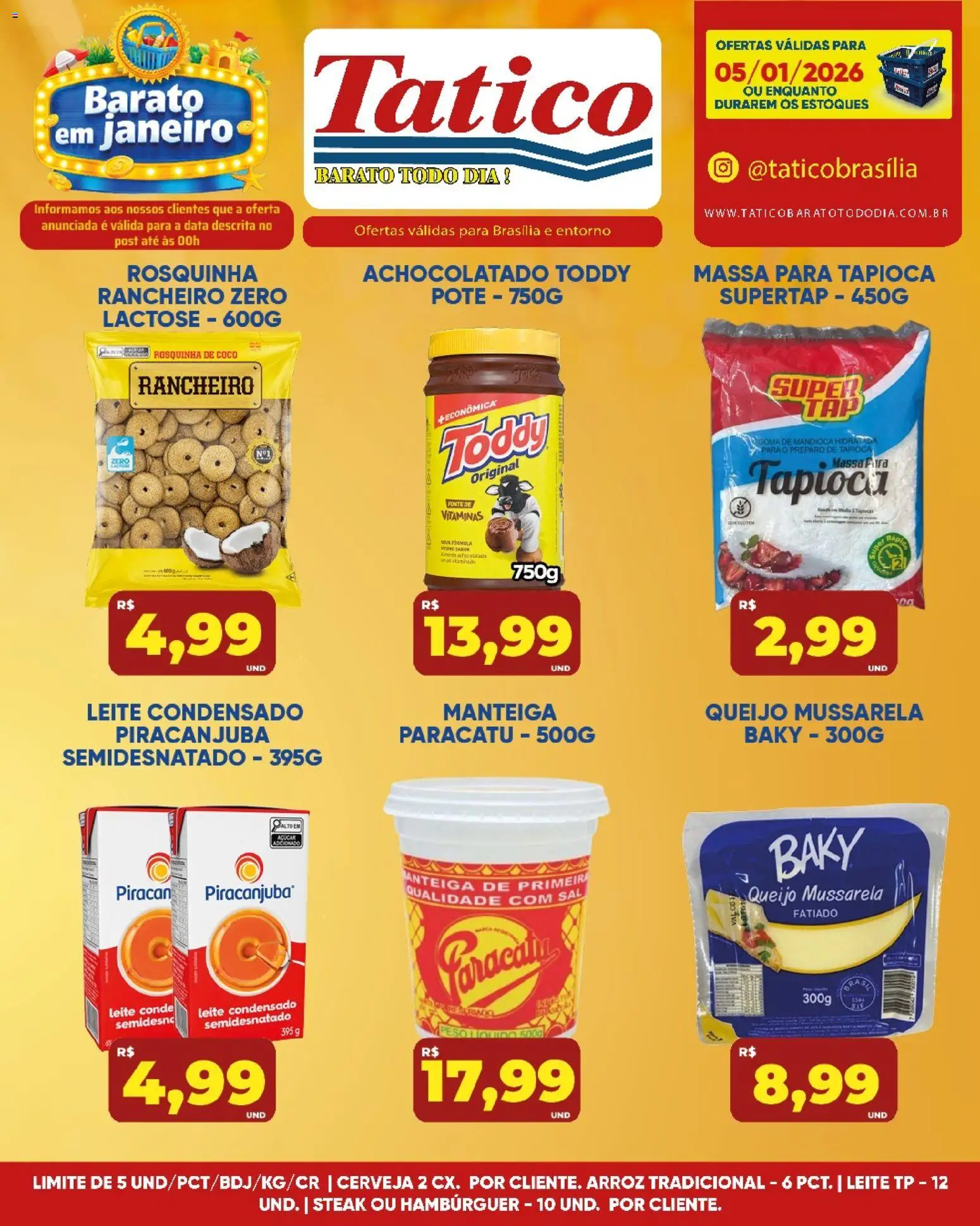 Tatico Folheto - válido de 05.01.2026 | Página: 4 | Produtos: Queijo, Massa, Rosquinha, Mussarela