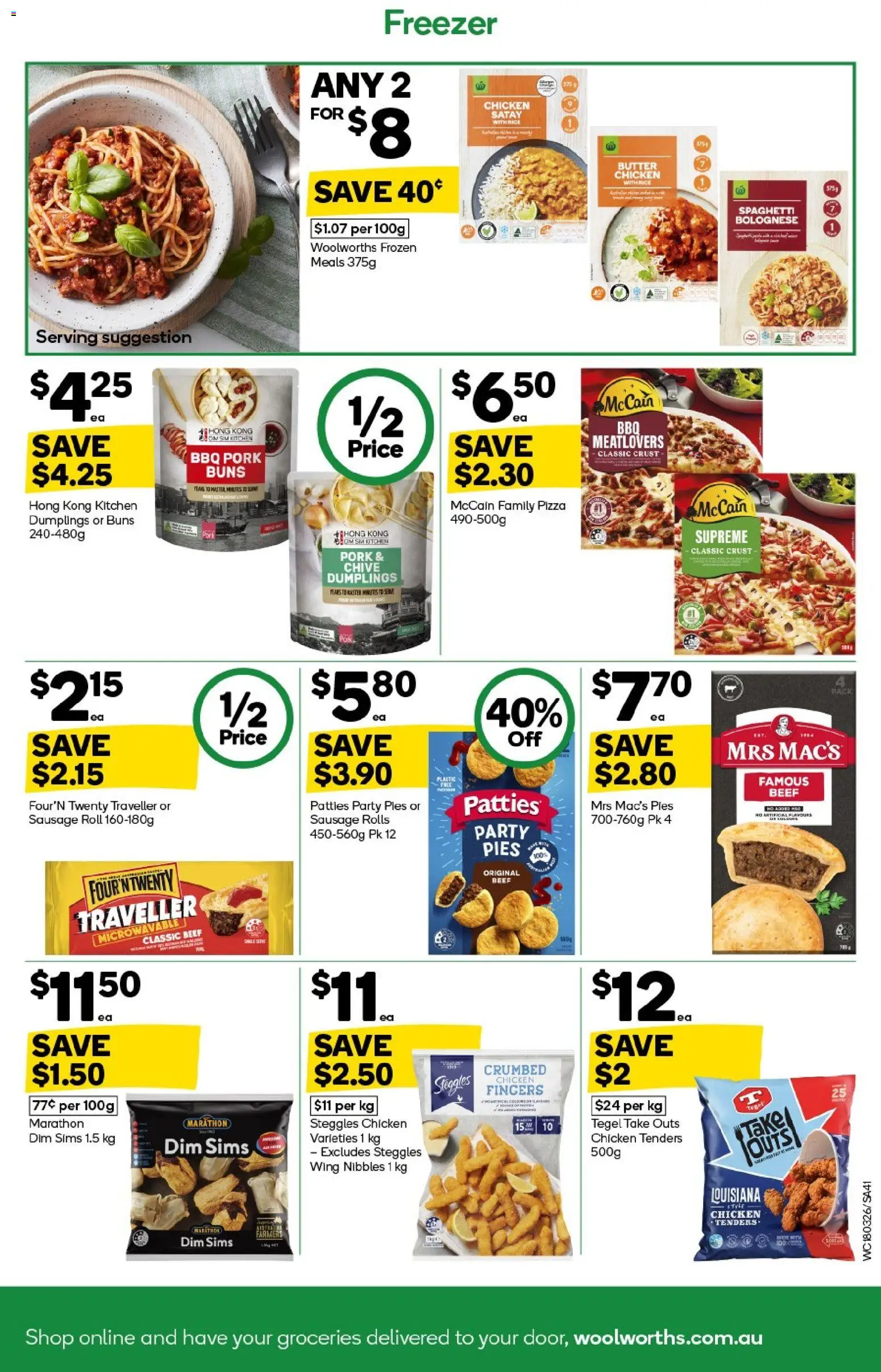 Woolworths catalogue - valid from 18.03.2026 | Page: 41 | Products: Butter, Pizza, Pies, Freezer