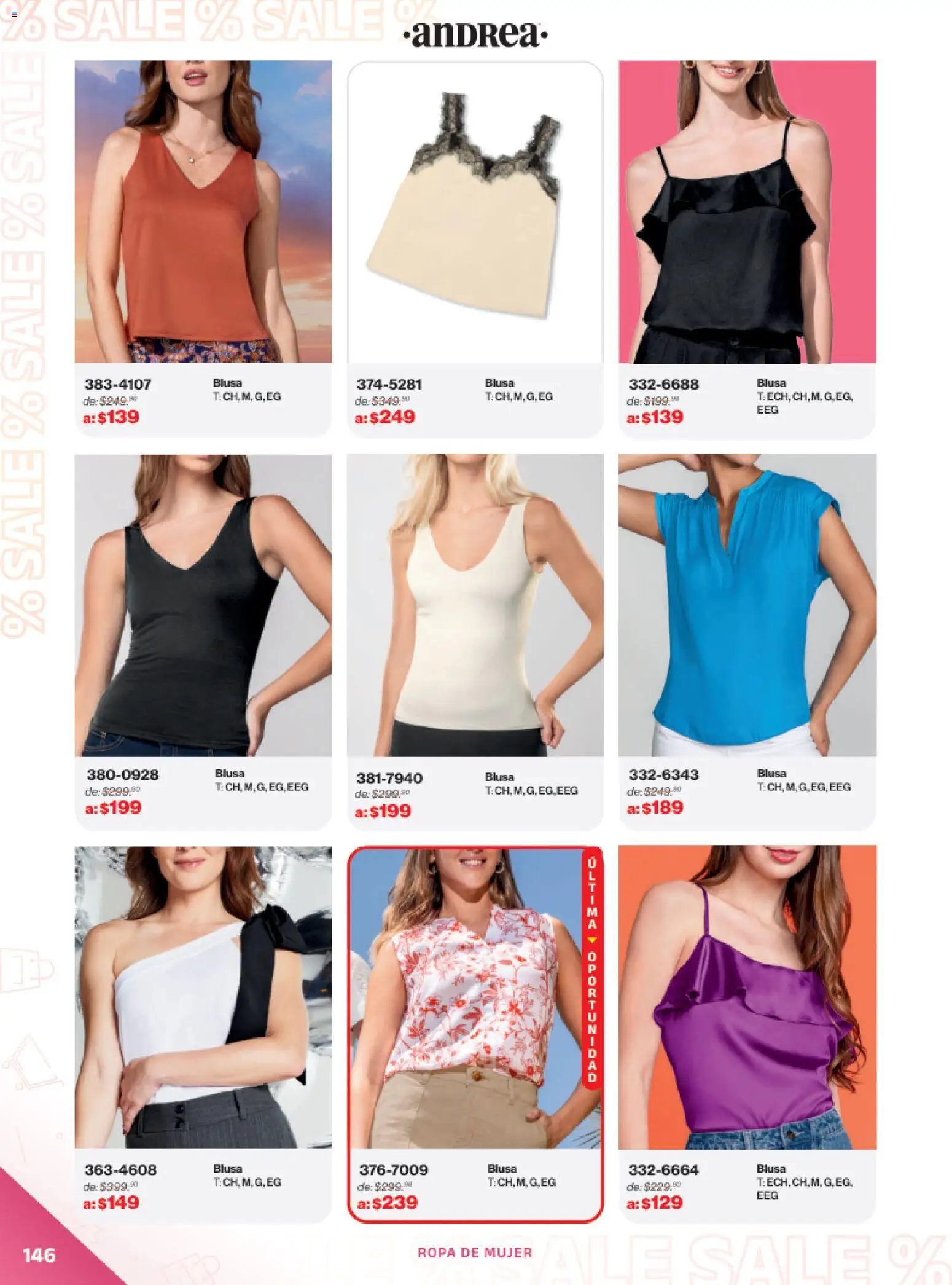 Nuevas ofertas de Andrea válidas en toda la República Mexicana desde el 21.12.2025. ¡Encuentra las mejores ofertas en Andrea catálogo Outlet! | Página: 146 | Productos: Blusa, Ropa