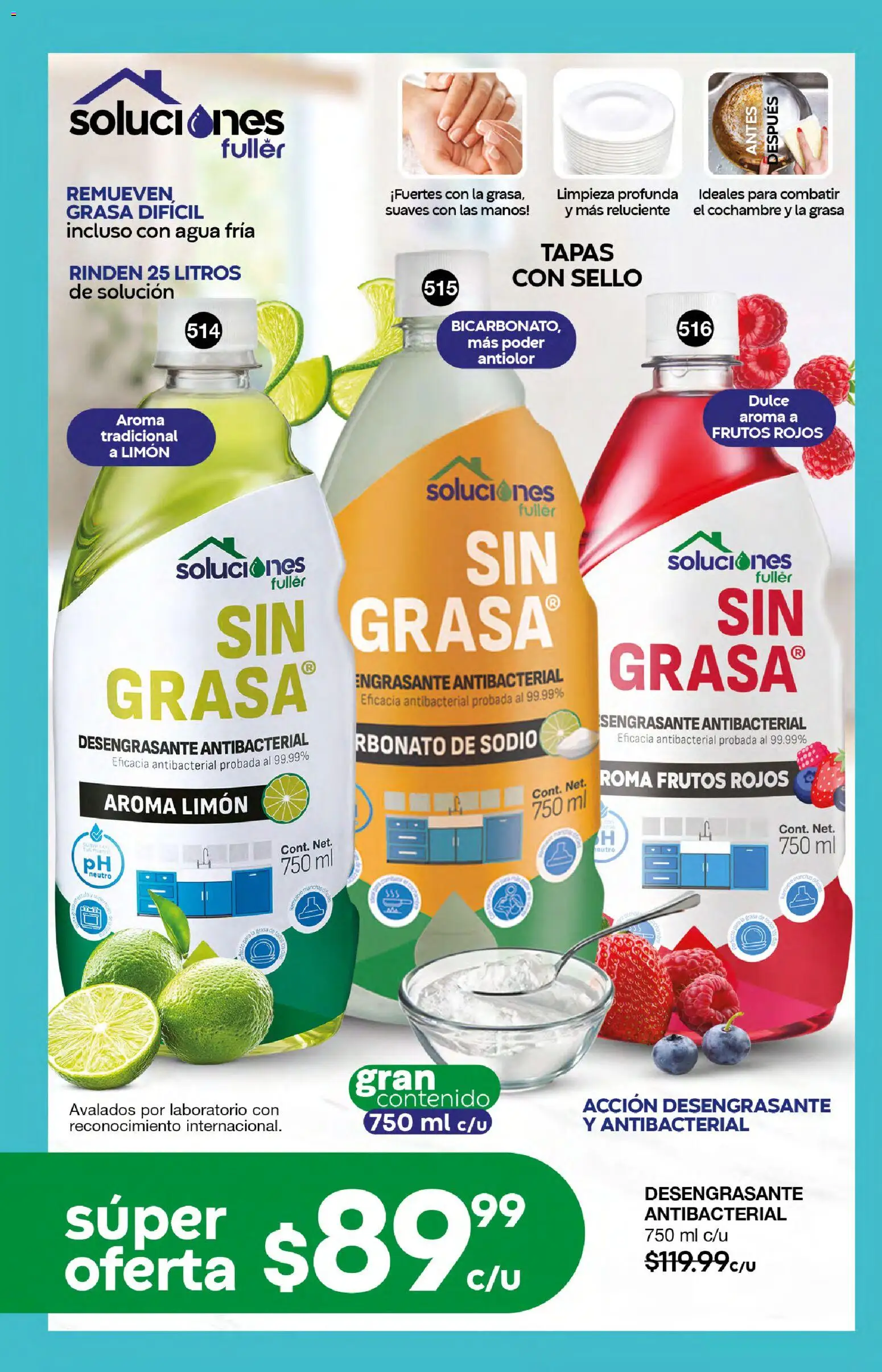Nuevas ofertas de Fuller válidas en toda la República Mexicana desde el 07.01.2026. ¡Encuentra las mejores ofertas en Fuller campaña 20 2026! | Página: 156 | Productos: Agua, Limón, Desengrasante