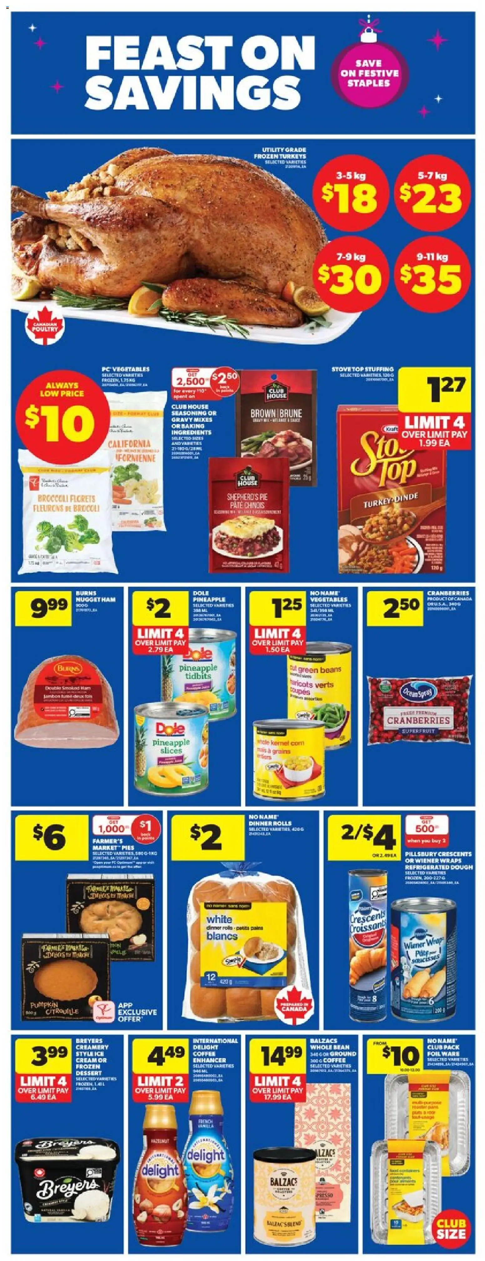 Real Canadian Superstore flyer valid from 11.12.2025 | Page: 10 | Products: Pineapple, PC, Coffee, Pumpkin