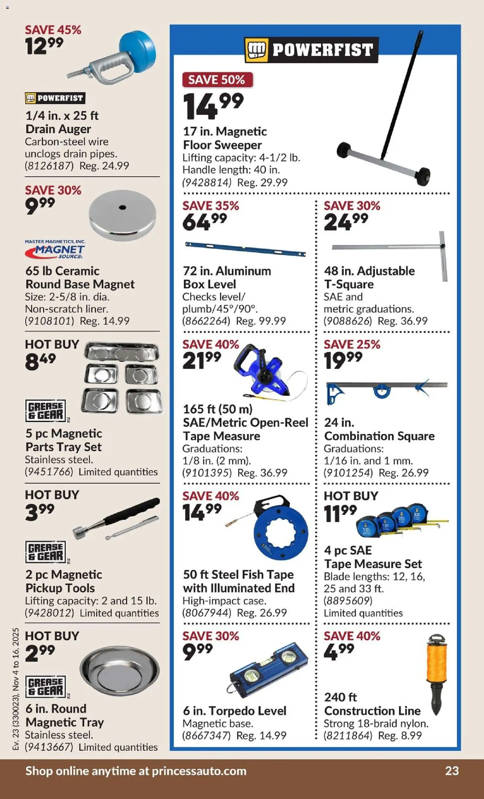 Princess Auto flyer valid from 04.11.2025 | Page: 30 | Products: Fish, PC, Box