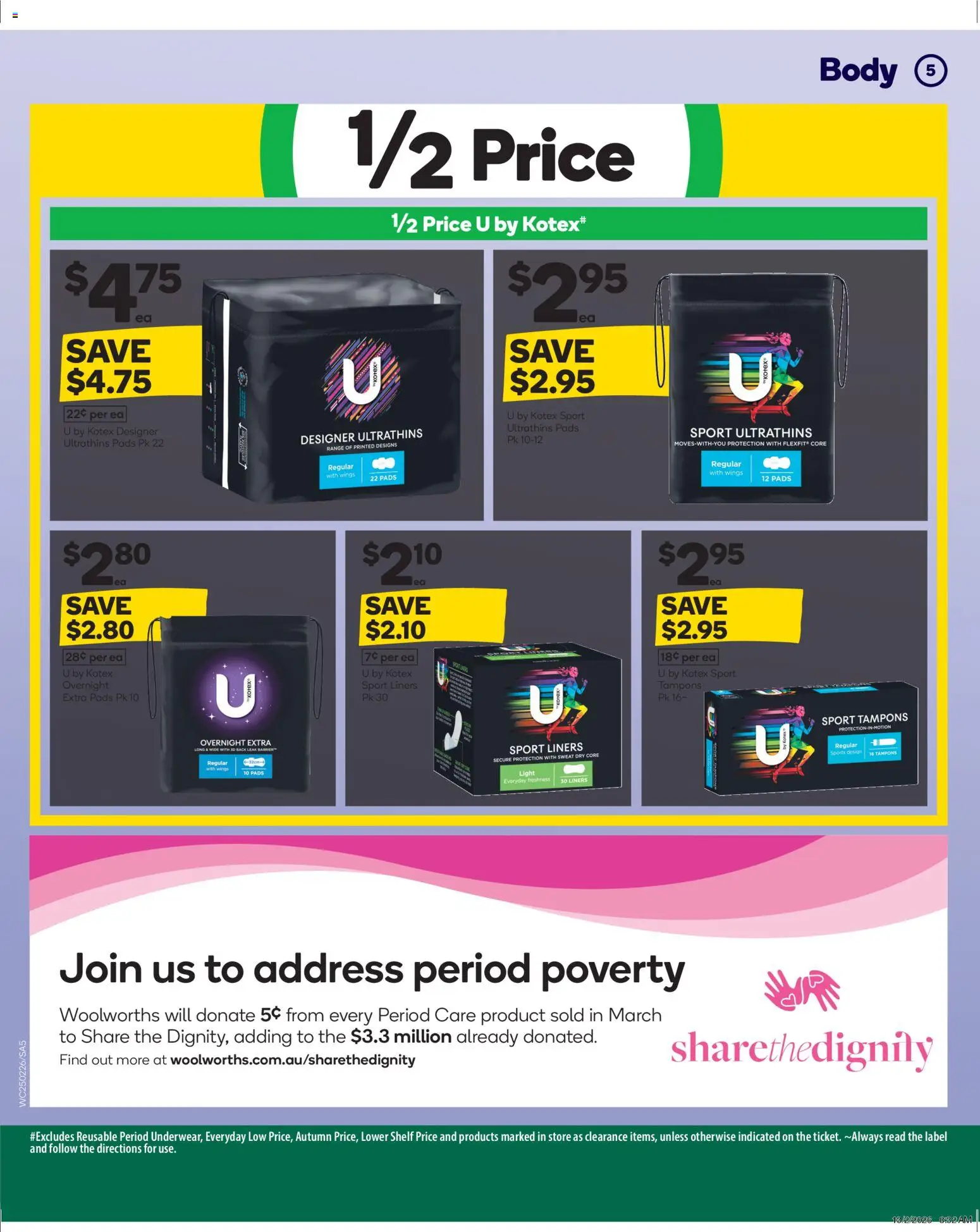 Woolworths catalogue - valid from 25.02.2026 | Page: 6 | Products: Shelf, Light, Tampons