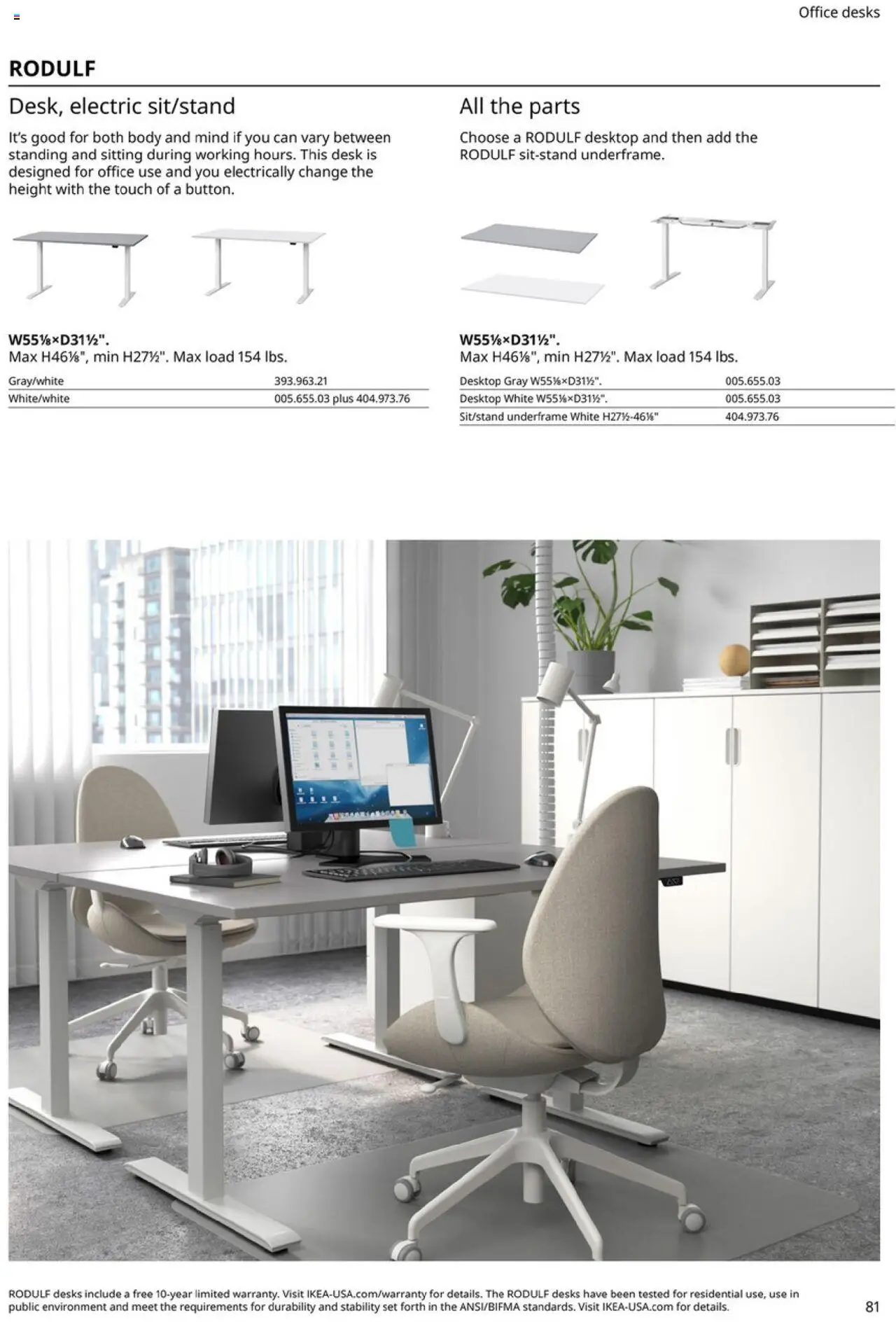 IKEA Office Brochure 2025 - valid from 01.03.2025 | Page: 81 | Products: Desk, Desktop