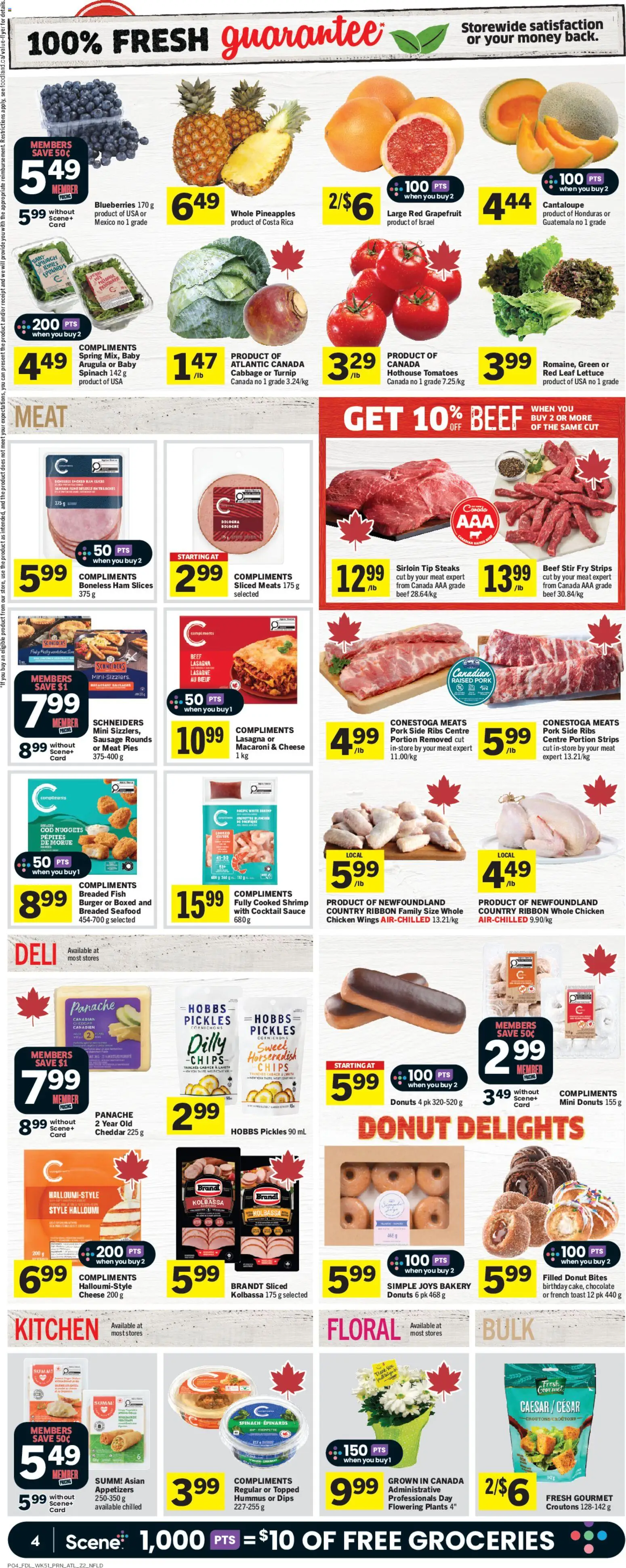 Foodland flyer valid from 16.04.2026 | Page: 5 | Products: Beef, Cheese, Ham, Tomatoes