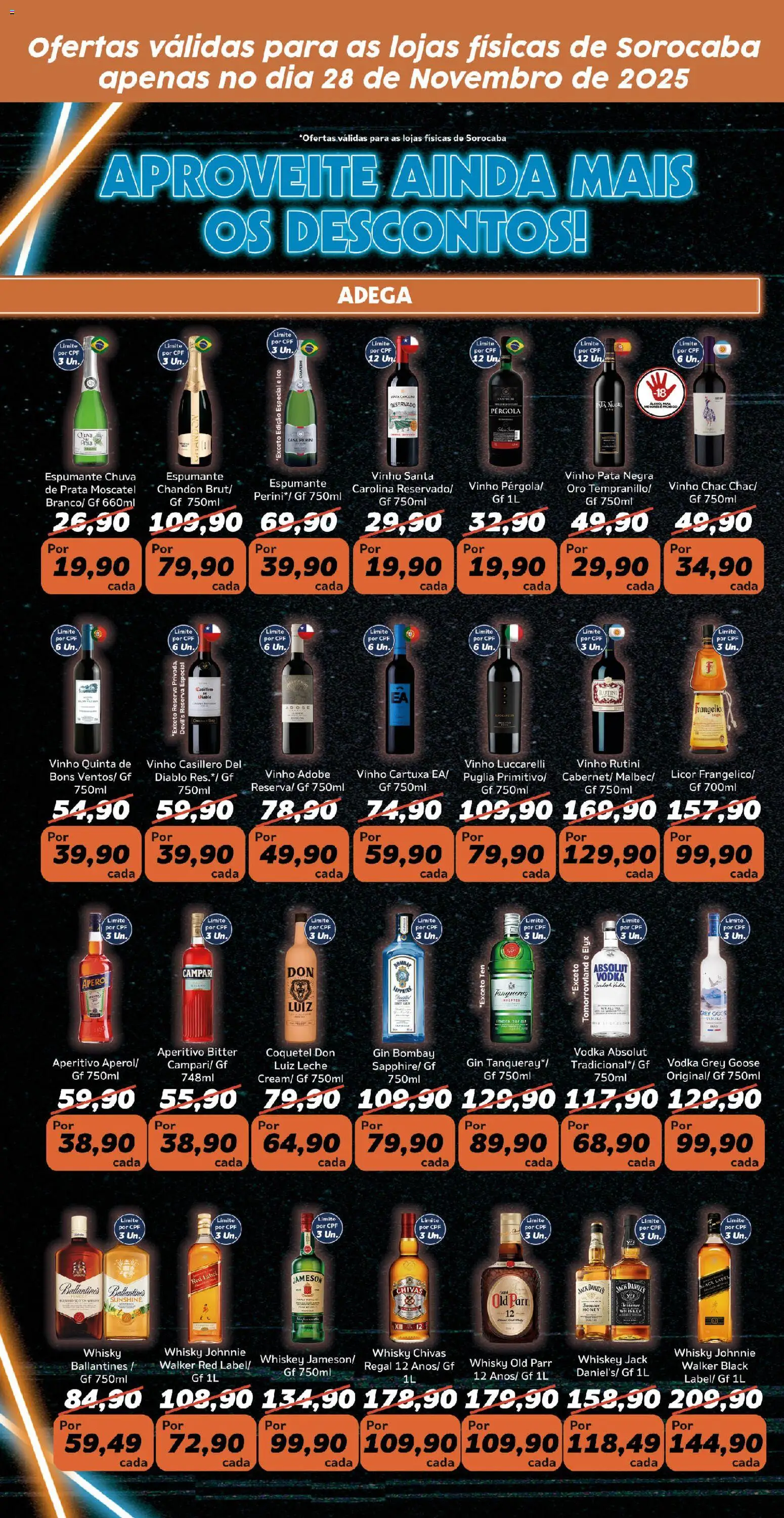 Tauste Folheto - válido de 28.11.2025 | Página: 3 | Produtos: Whisky, Licor, Vodka, Campari