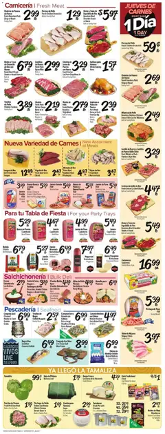 Preview of Fiesta Mart weekly ads valid from 24.12.2025 | Page: 3 | Products: Cheese, Pork, Seafood, Bag
