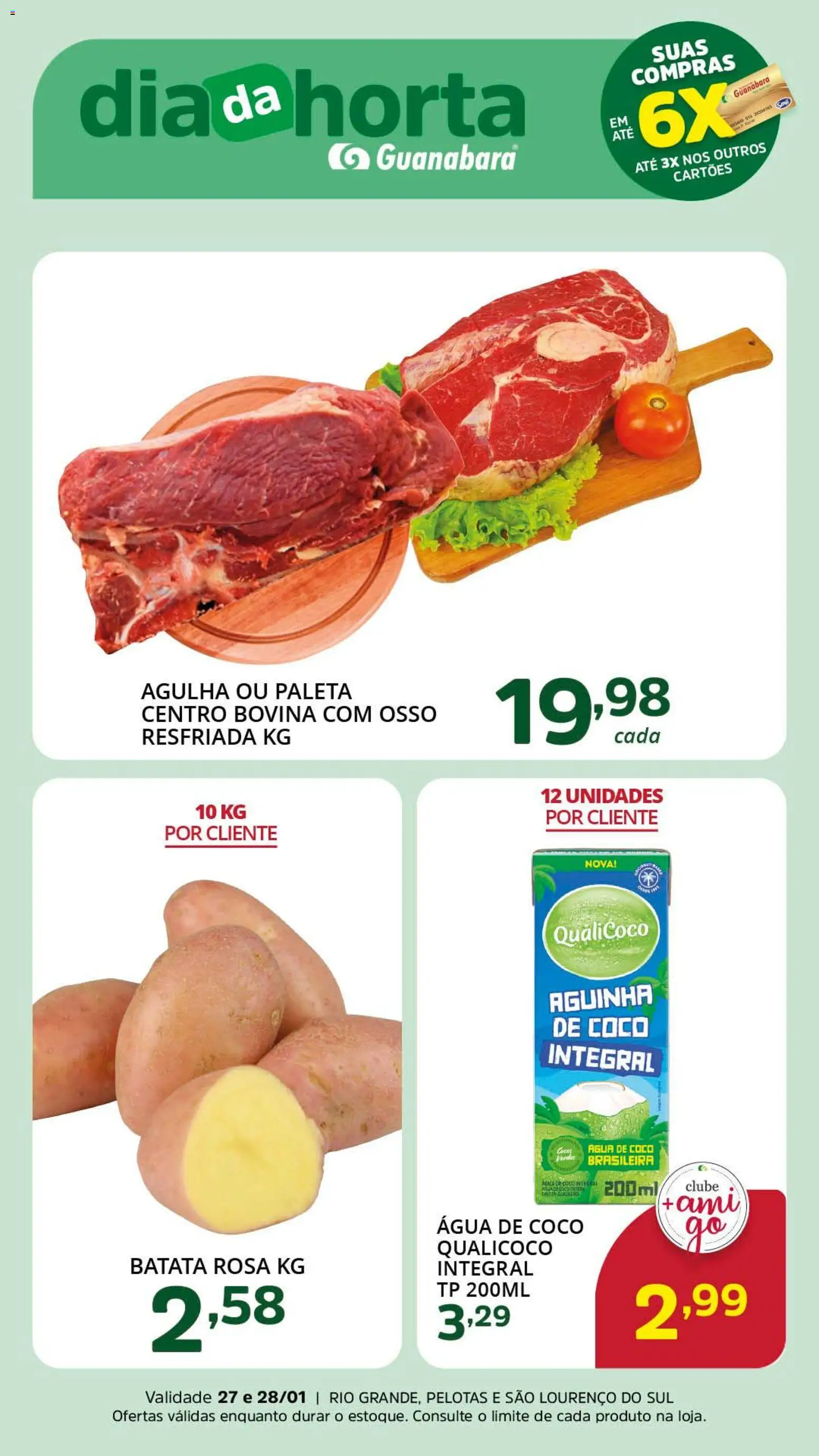 Supermercado Guanabara Folheto - válido de 27.01.2026 | Página: 3 | Produtos: Coco, Água de coco, Batata