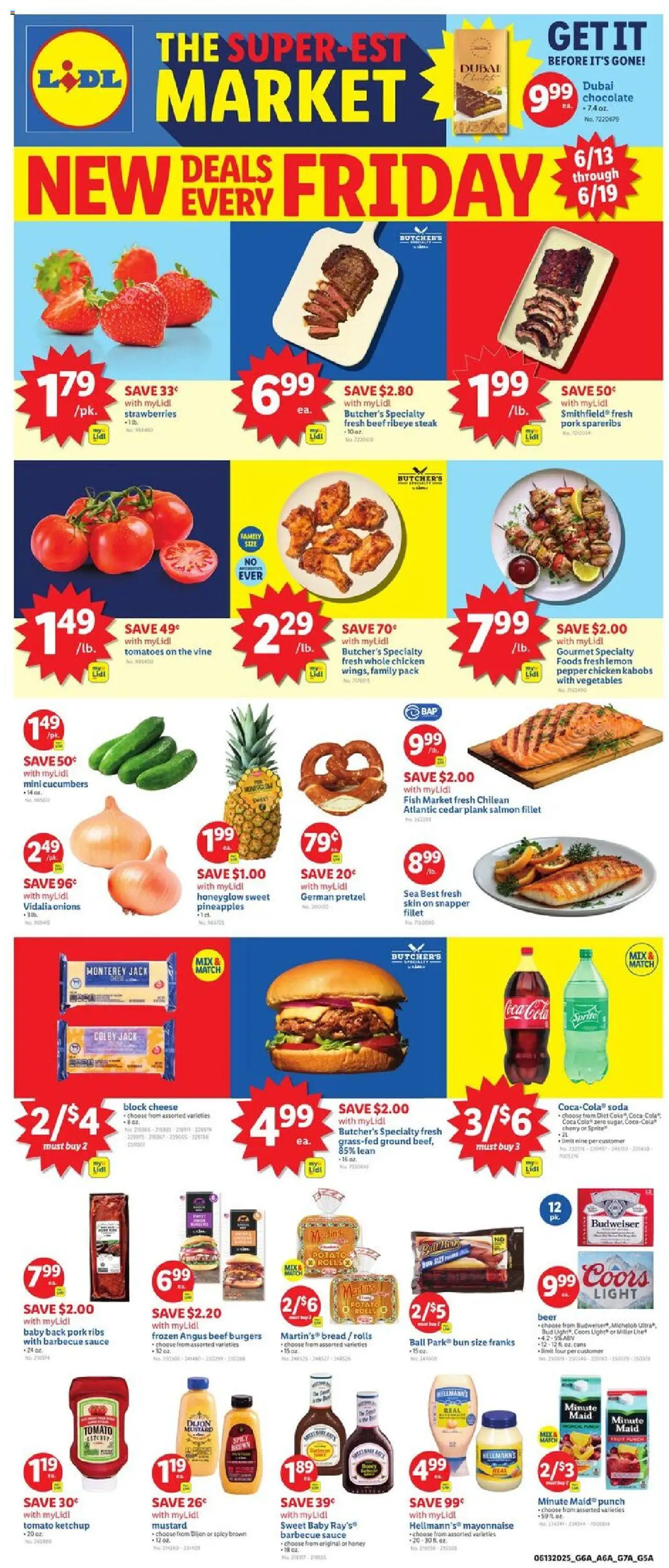 Lidl - Weekly Ad  - valid from 13.06.2025 | Page: 1 | Products: Chocolate, Beer, Fish, Watch