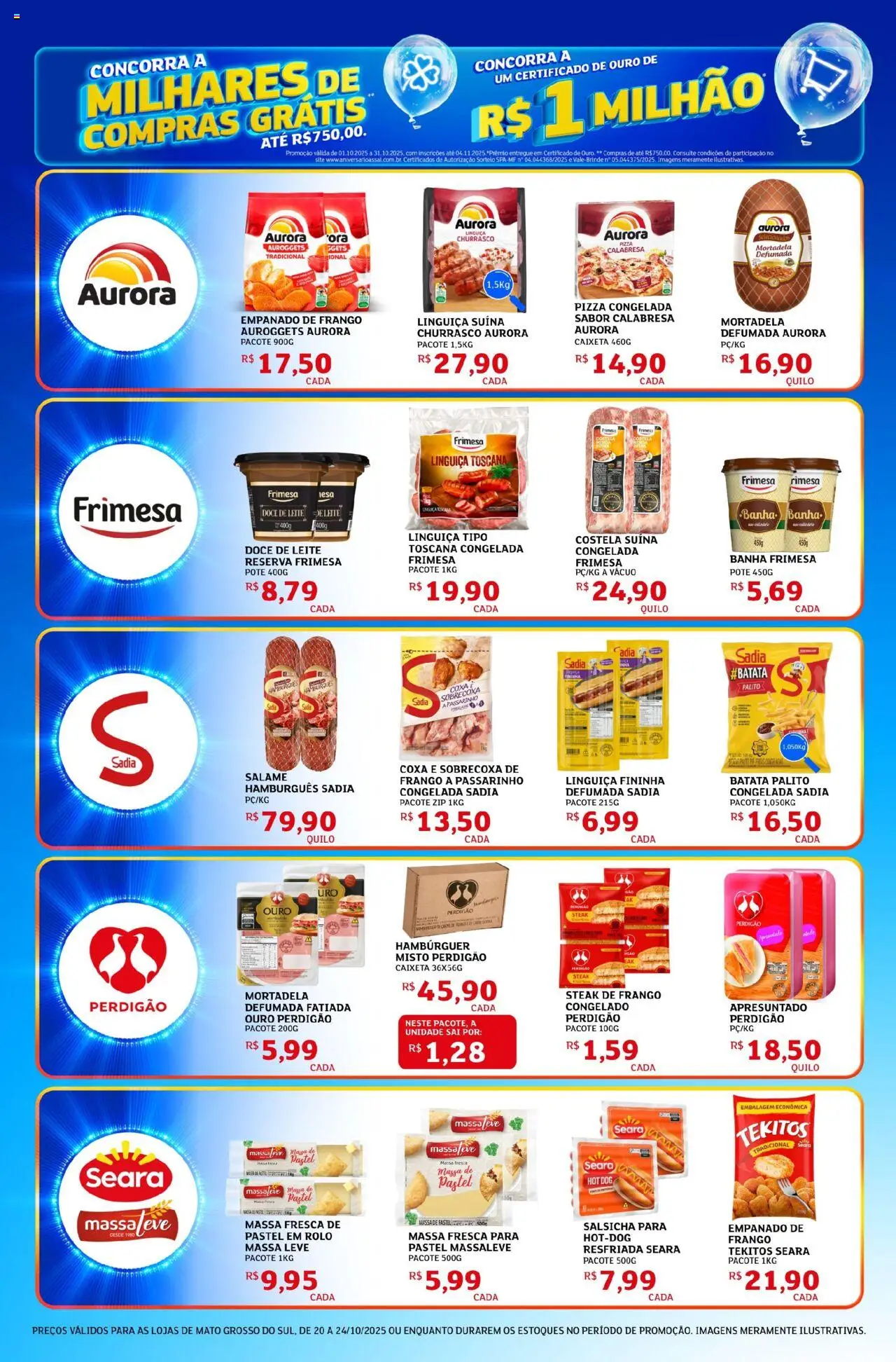 Assaí Atacadista Folheto - válido de 20.10.2025 | Página: 2 | Produtos: Rolo, Linguiça, Batata, Doce de leite