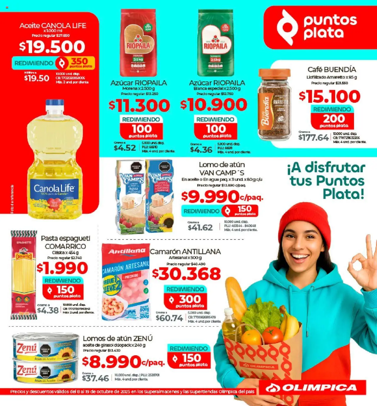 Olímpica revista - valida desde el 08.10.2025 | Página: 3 | Productos: Agua, Atún, Azucar, Aceite