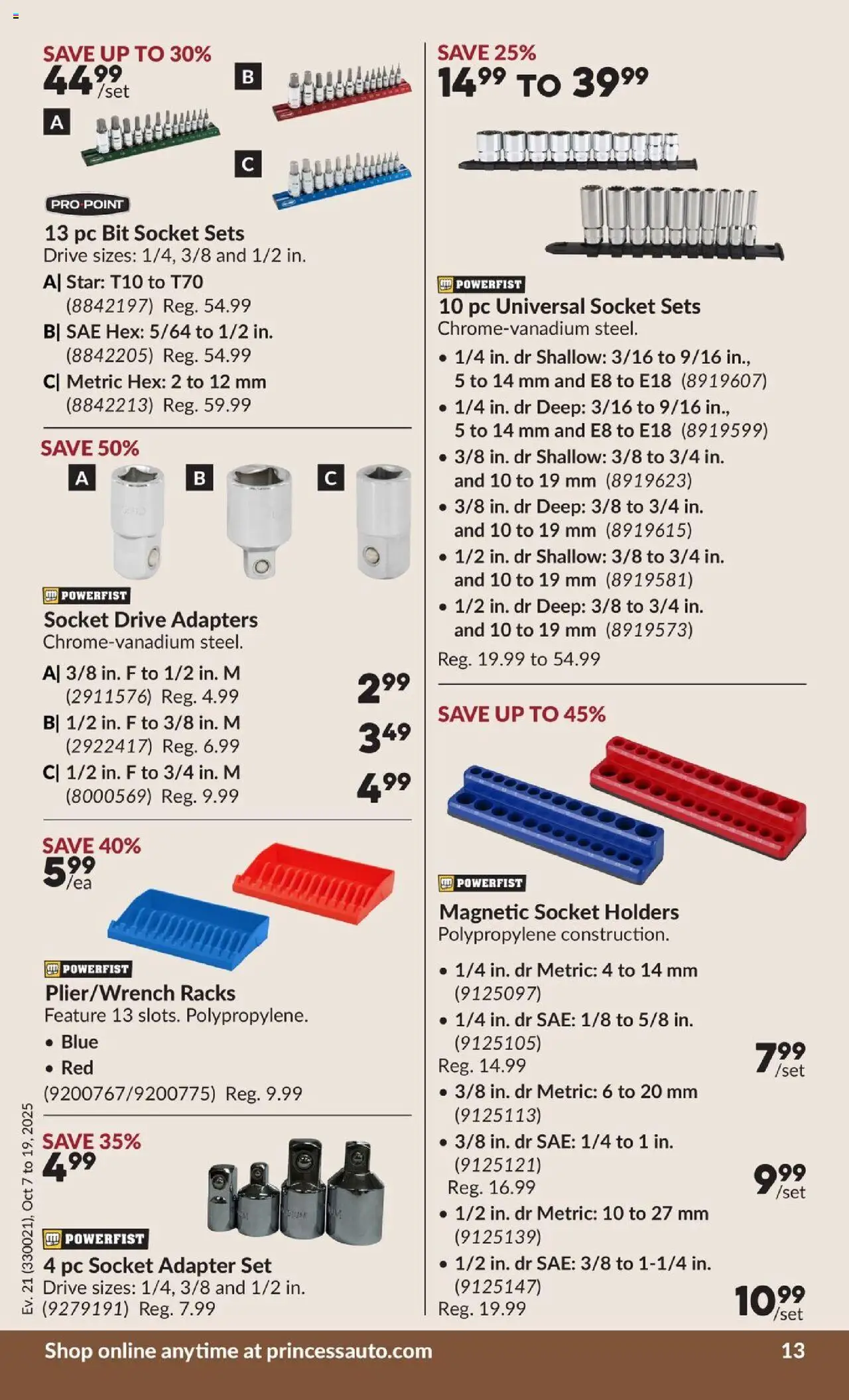 Princess Auto flyer valid from 07.10.2025 | Page: 19 | Products: PC, Adapter, Socket