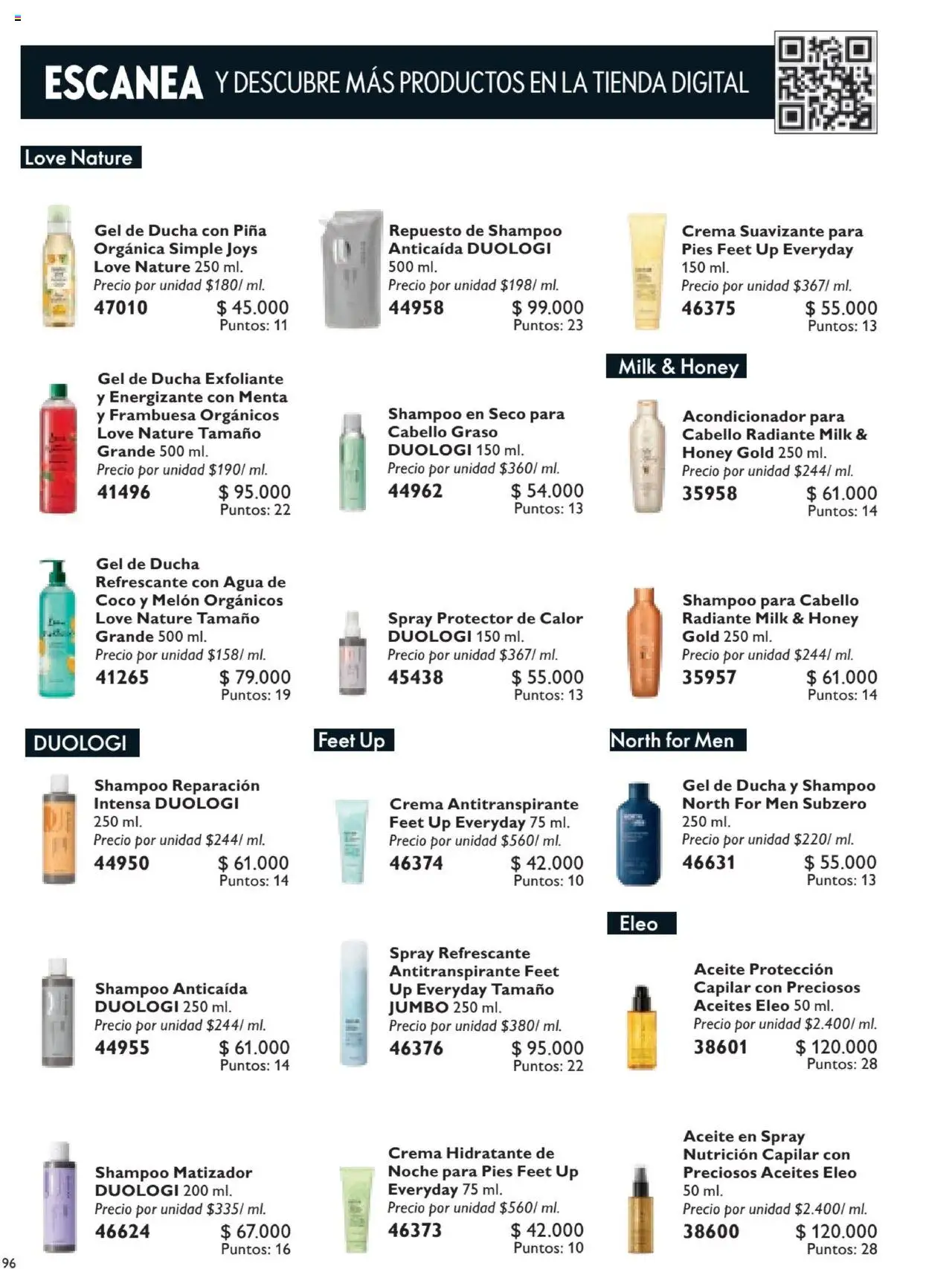 Oriflame revista - valida desde el 12.07.2025 | Página: 96 | Productos: Suavizante, Ducha, Antitranspirante, Aceite