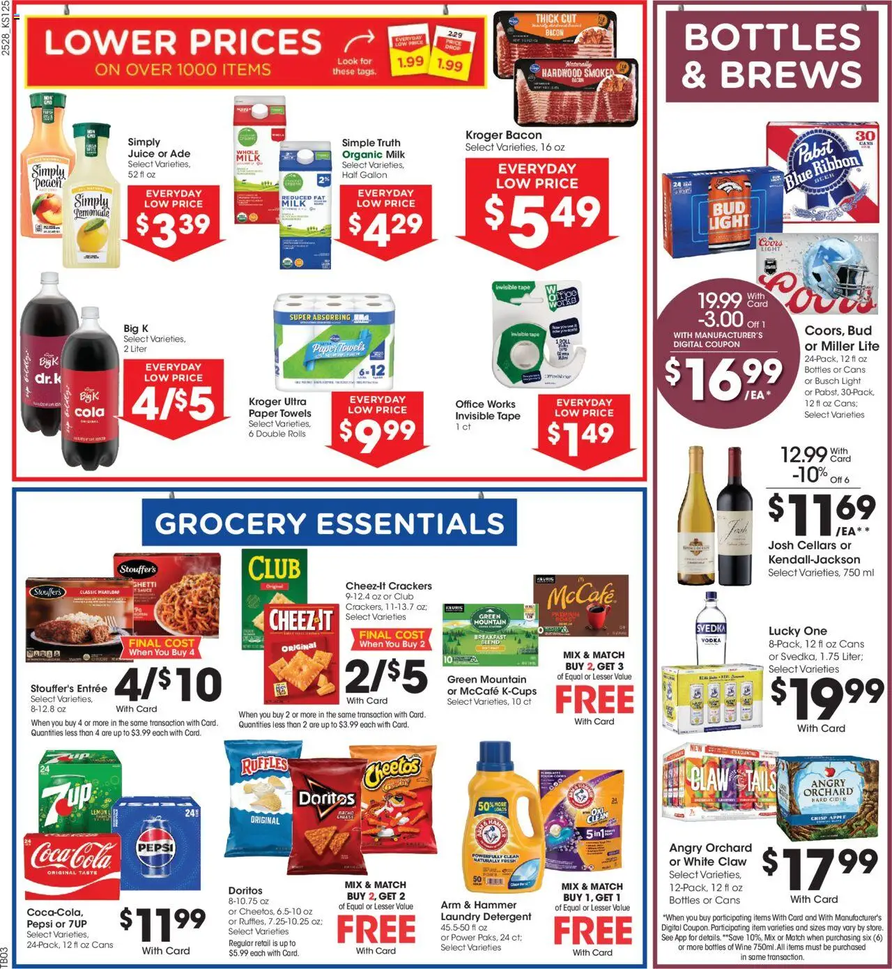 King Soopers Weekly Ad - CO - valid from 13.08.2025 | Page: 4 | Products: Milk, Juice, Detergent, Sauce