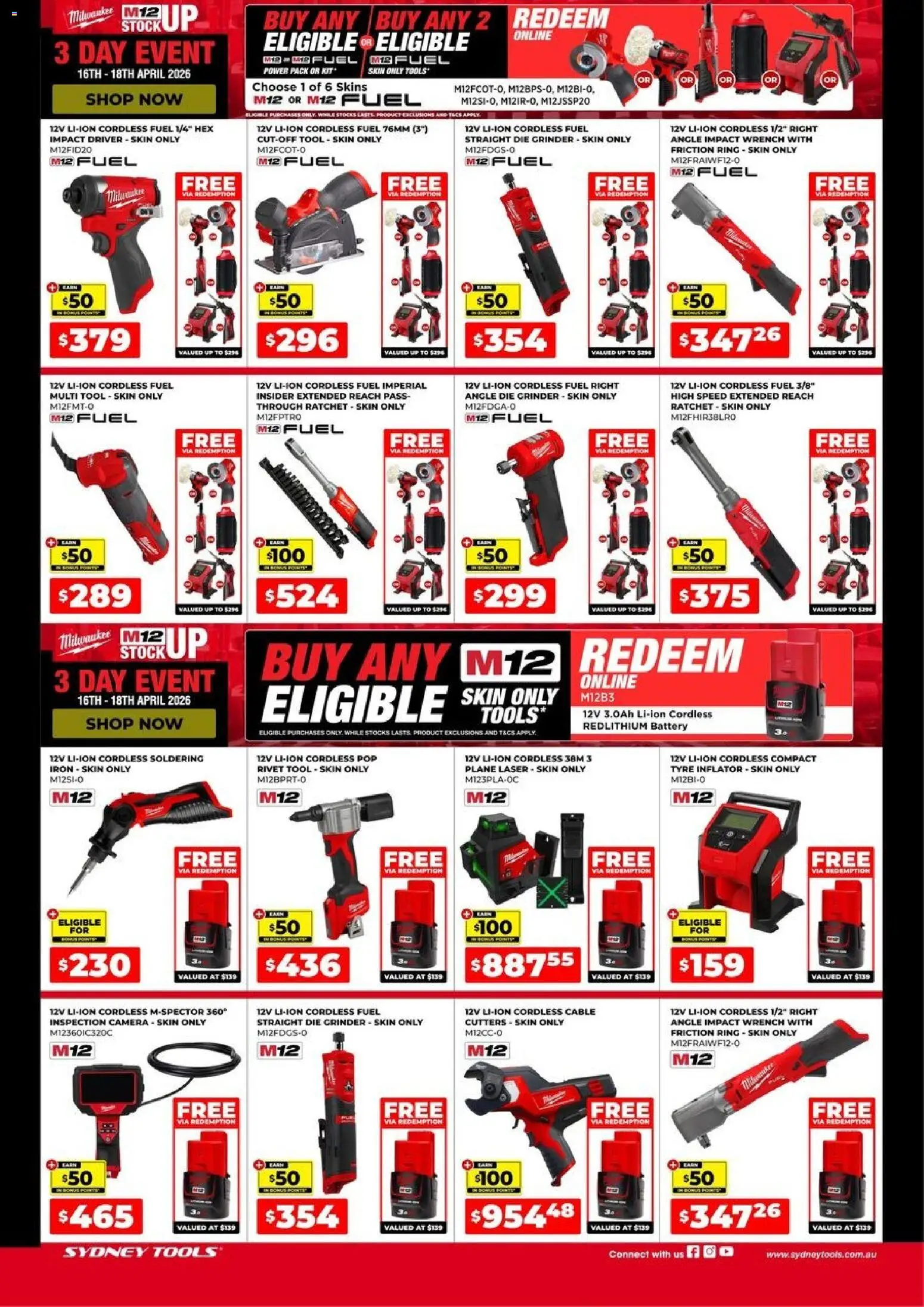 Sydney Tools catalogue - valid from 16.04.2026 | Page: 2 | Products: Battery, Camera, Cable, Iron