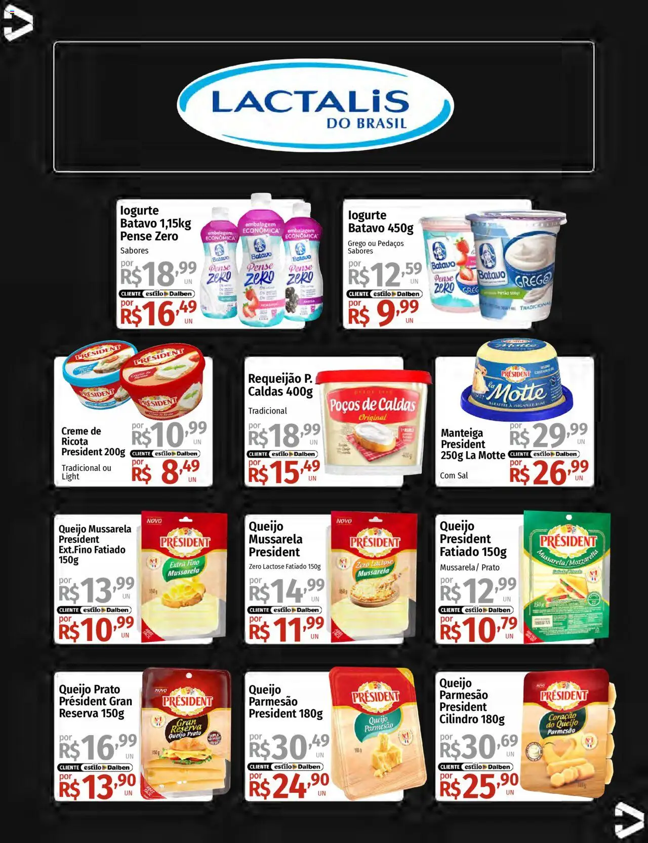 Supermercado Dalben Folheto - válido de 16.09.2025 | Página: 20 | Produtos: Manteiga, Ricota, Queijo parmesão, Requeijão