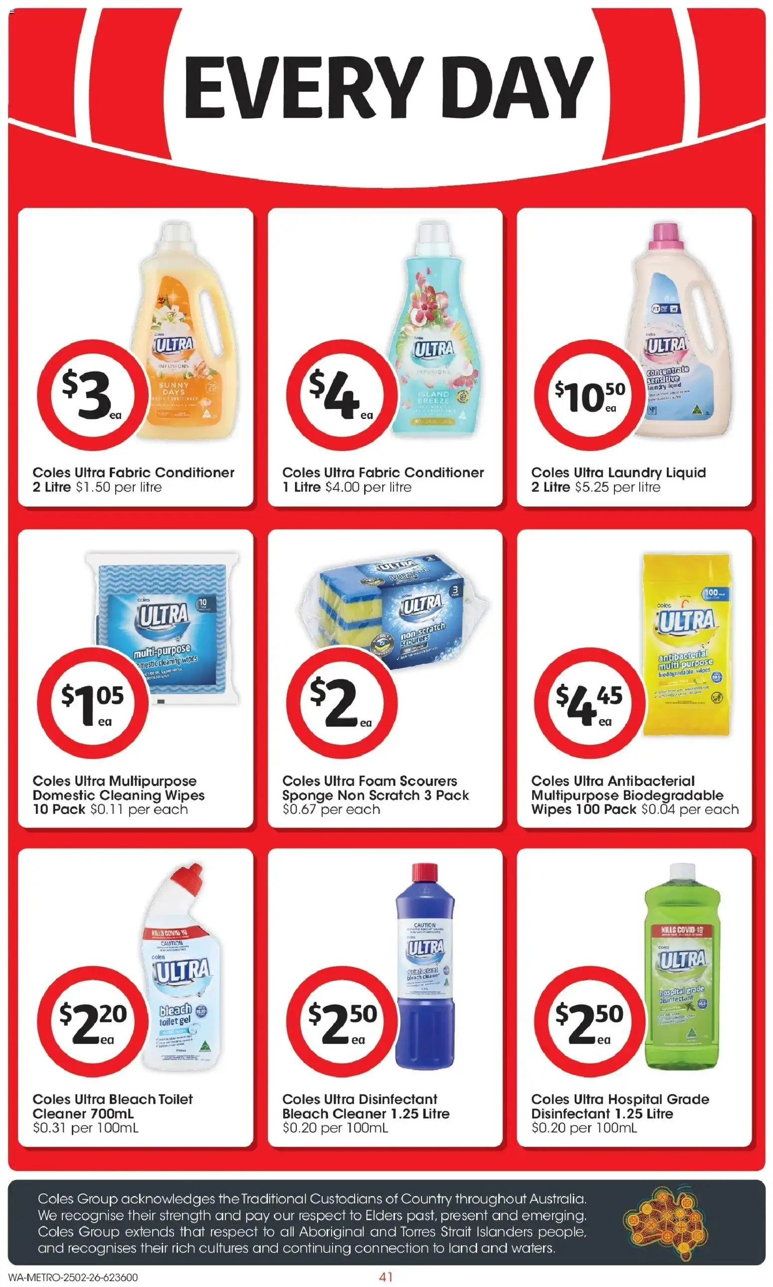 Coles catalogue - valid from 25.02.2026 | Page: 41 | Products: Toilet, Conditioner, Sponge, Laundry