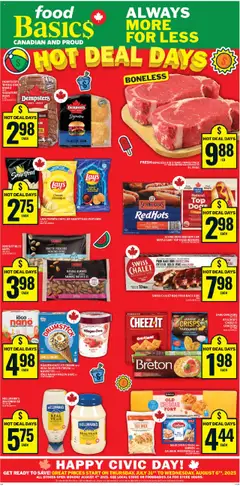 Preview of Food Basics weekly flyer / circulaire from shop Food Basics valid from 31.07.2025