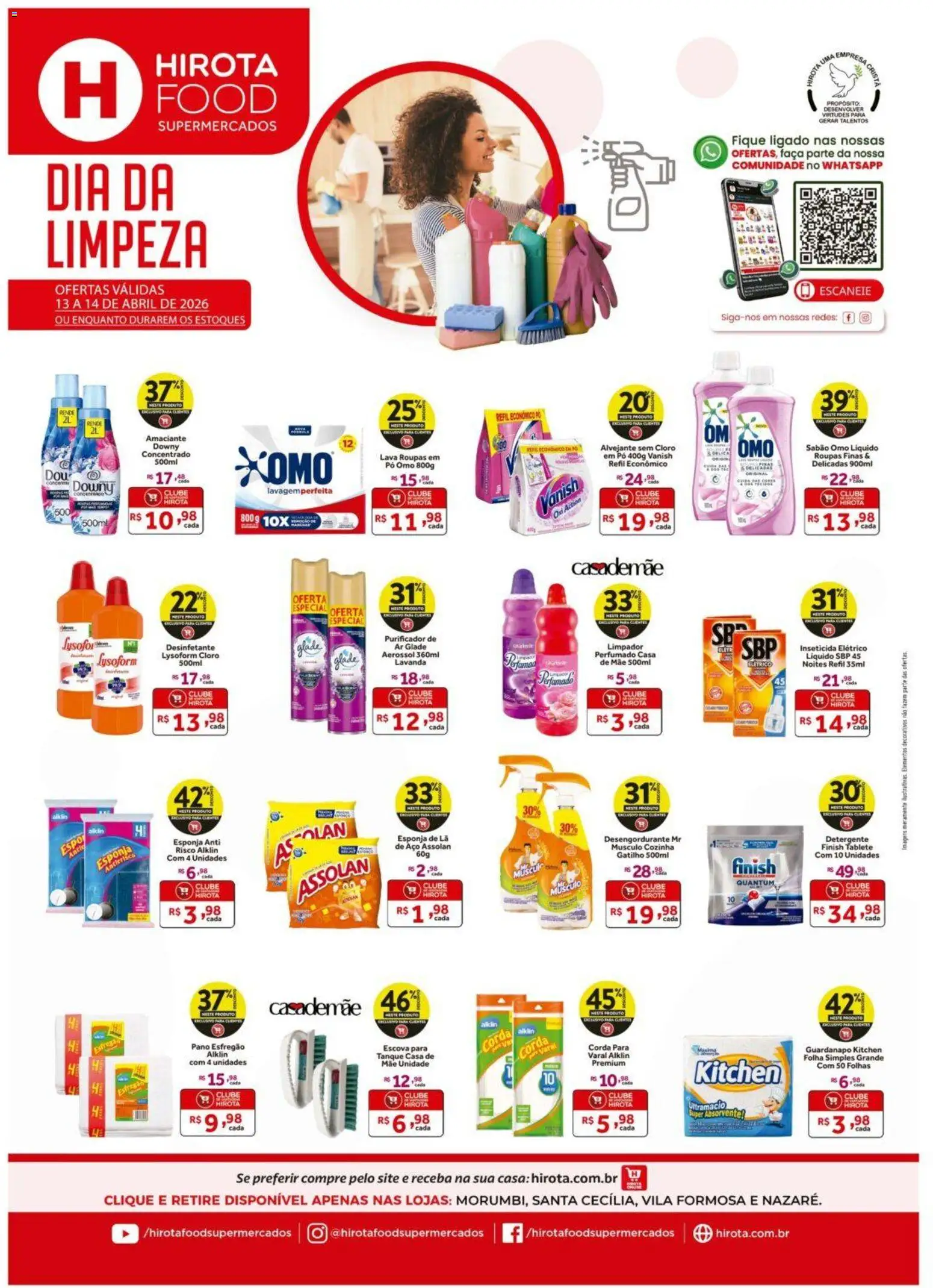 Hirota Food Folheto - válido de 13.04.2026 | Página: 1 | Produtos: Esponja, Faca, Tanque, Esfregão