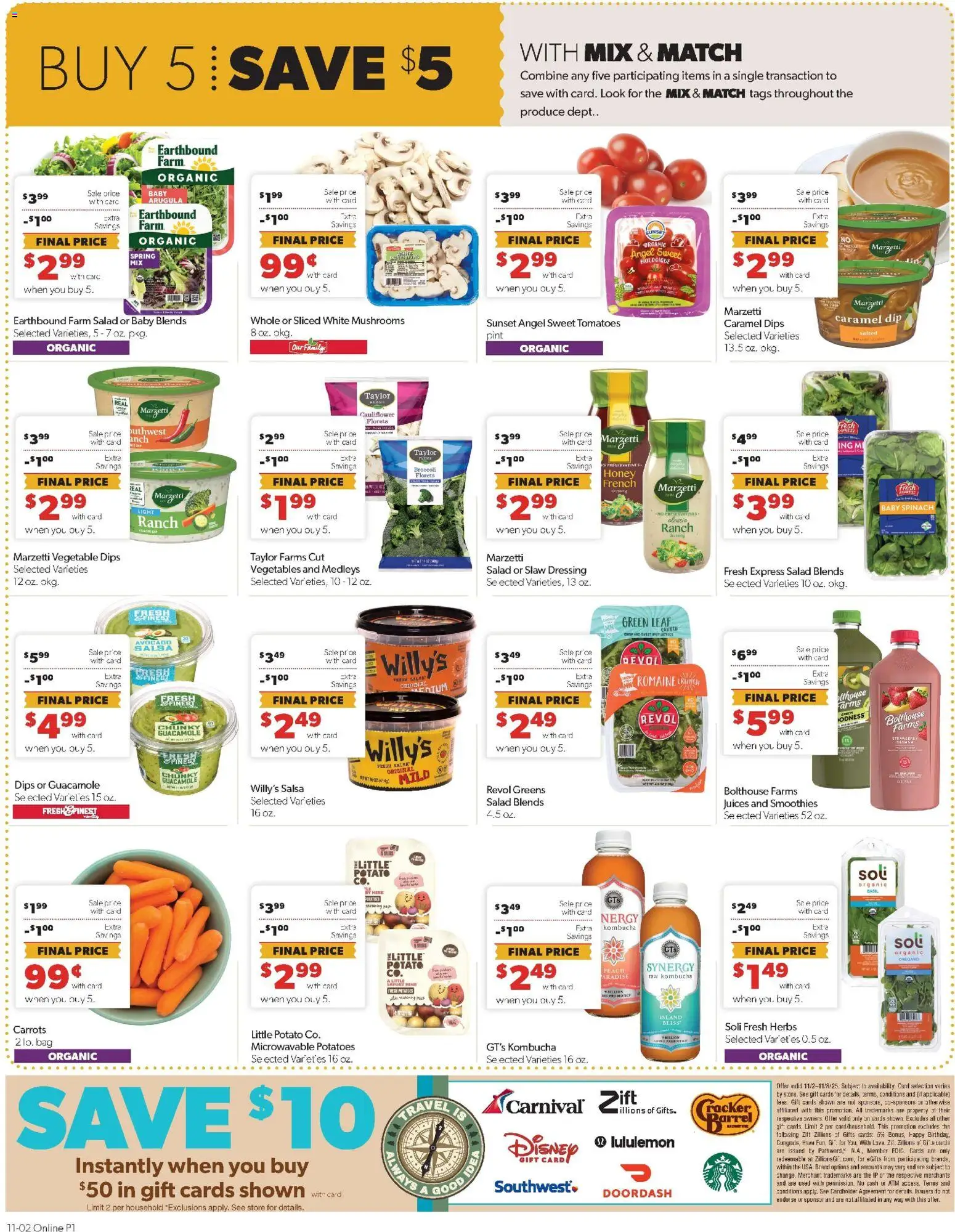 Family Fare Weekly Ad - IA - valid from 02.11.2025 | Page: 5 | Products: Spinach, Salad, Avocado, Cauliflower