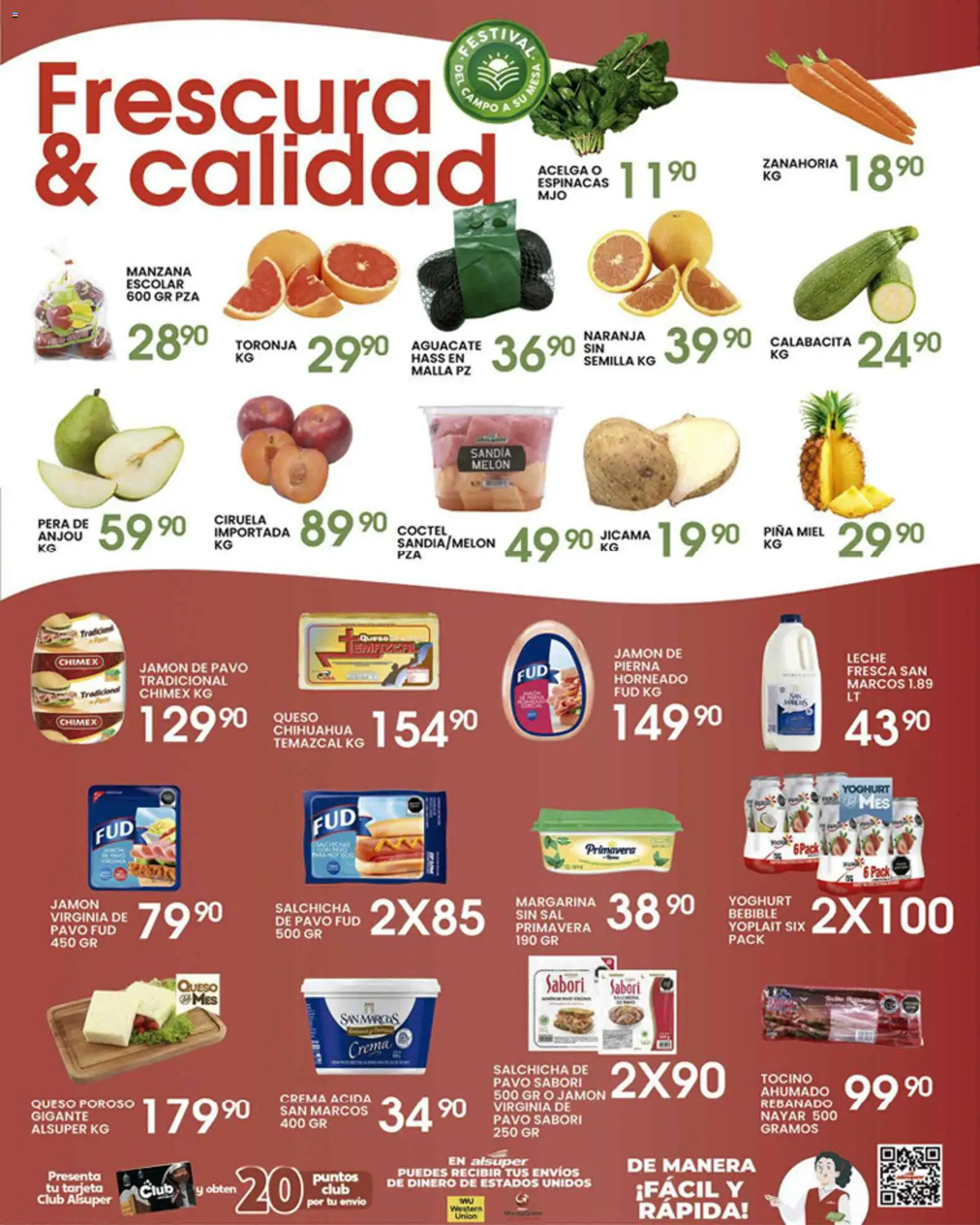 Nuevas ofertas de Alsuper válidas en toda la República Mexicana desde el 28.04.2026. ¡Encuentra las mejores ofertas en Alsuper folleto Zacatecas! | Página: 3 | Productos: Sal, Leche, Jamón, Margarina