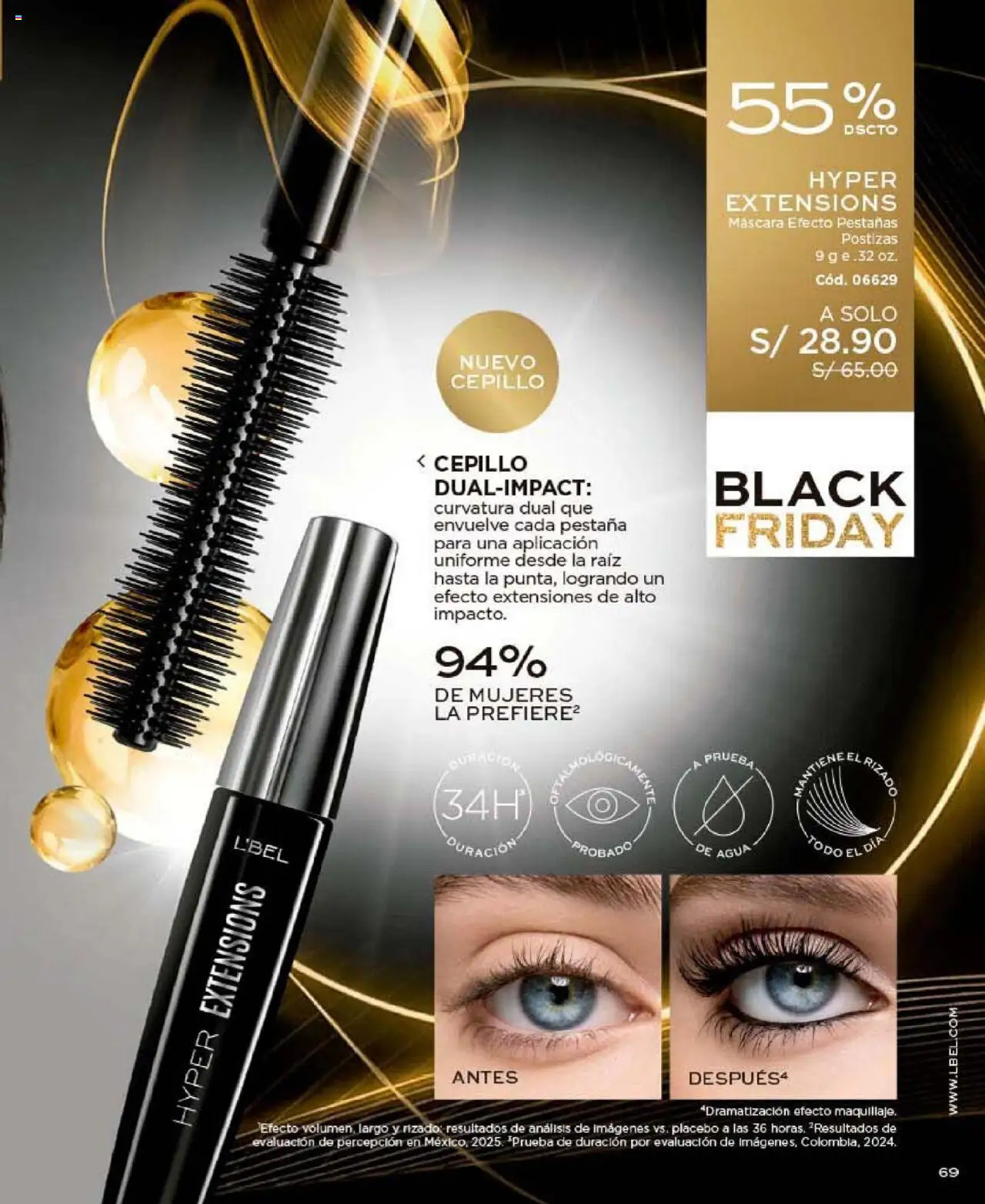 Catálogo L'Bel válido desde 24.10.2025 | Página: 69 | Productos: Máscara, Pestañas postizas