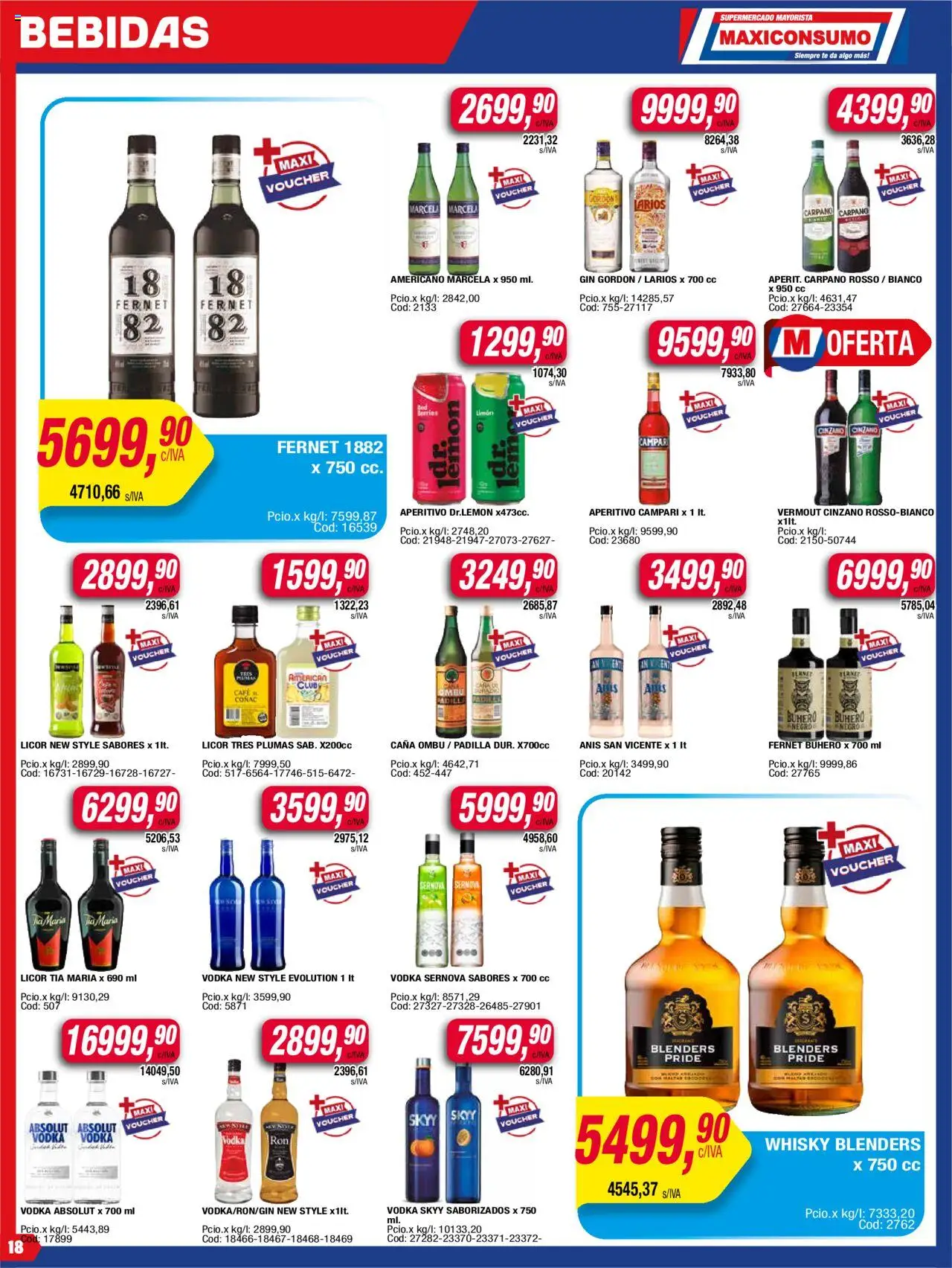 Maxiconsumo ofertas │ válido desde el 18.08.2025 | Página: 18 | Productos: Vodka, Whisky, Té, Cava