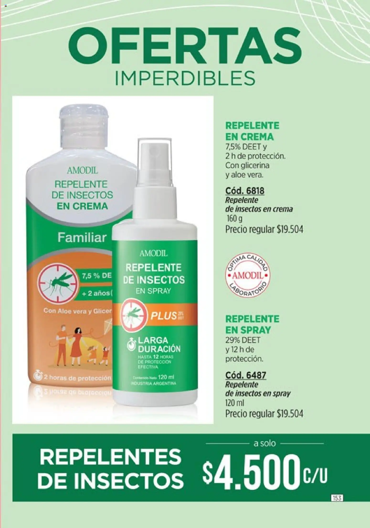 Catálogo Amodil Campaña 5 │ válido desde el 01.03.2026 | Página: 153 | Productos: Repelente, Crema