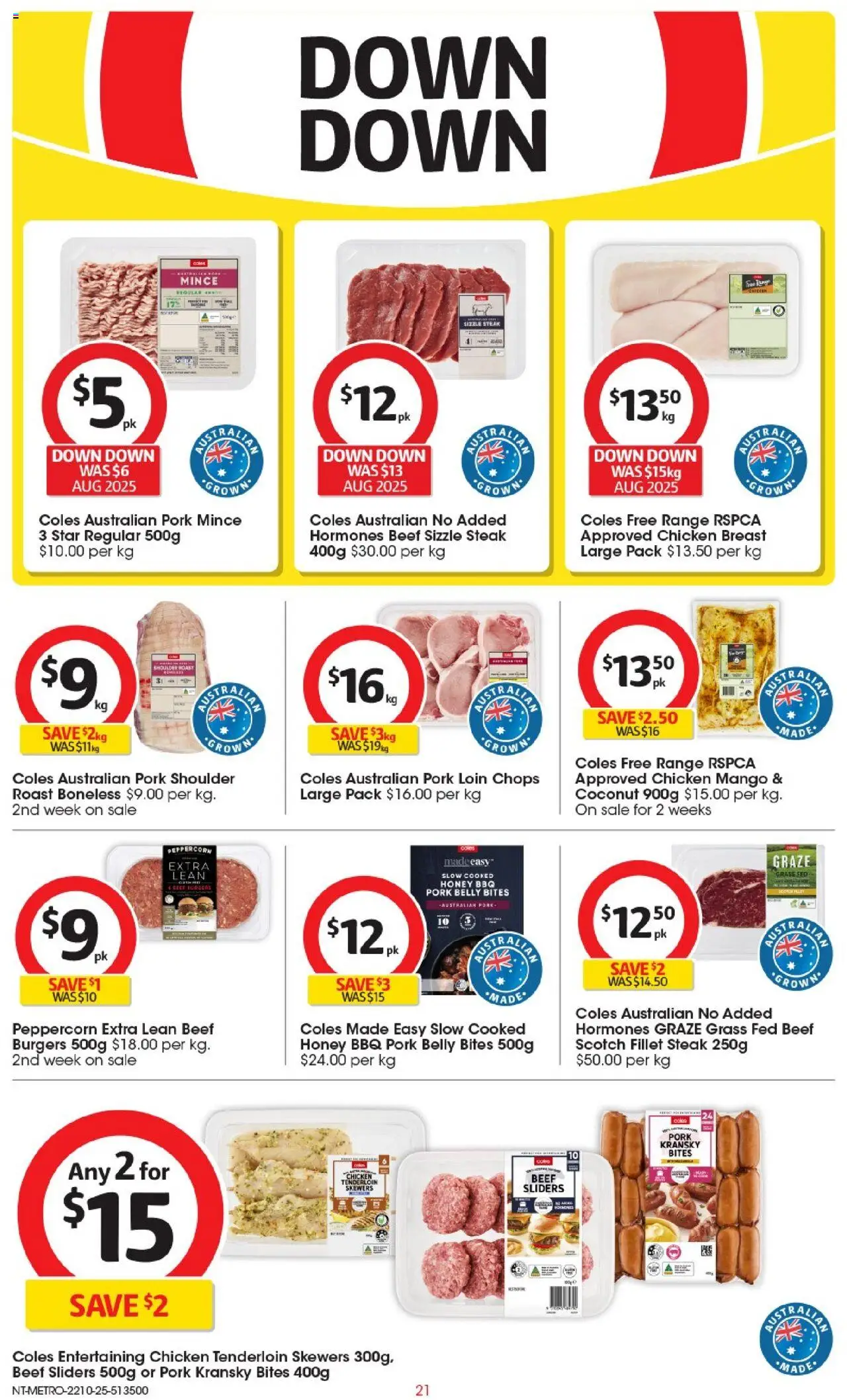 Coles catalogue - valid from 22.10.2025 | Page: 22 | Products: Grass, Pork, Beef, Scotch