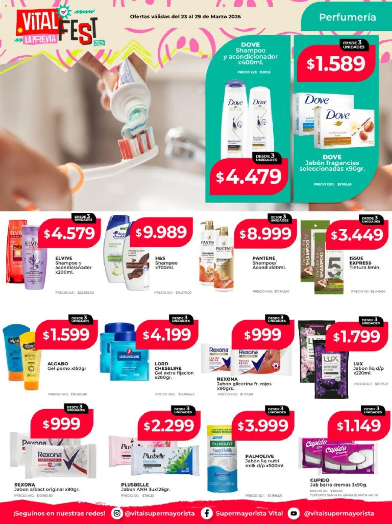 Vital - Ofertas - Laferrere  │ válido desde el 23.03.2026 | Página: 3 | Productos: Shampoo, Tintura, Acondicionador, Jabón