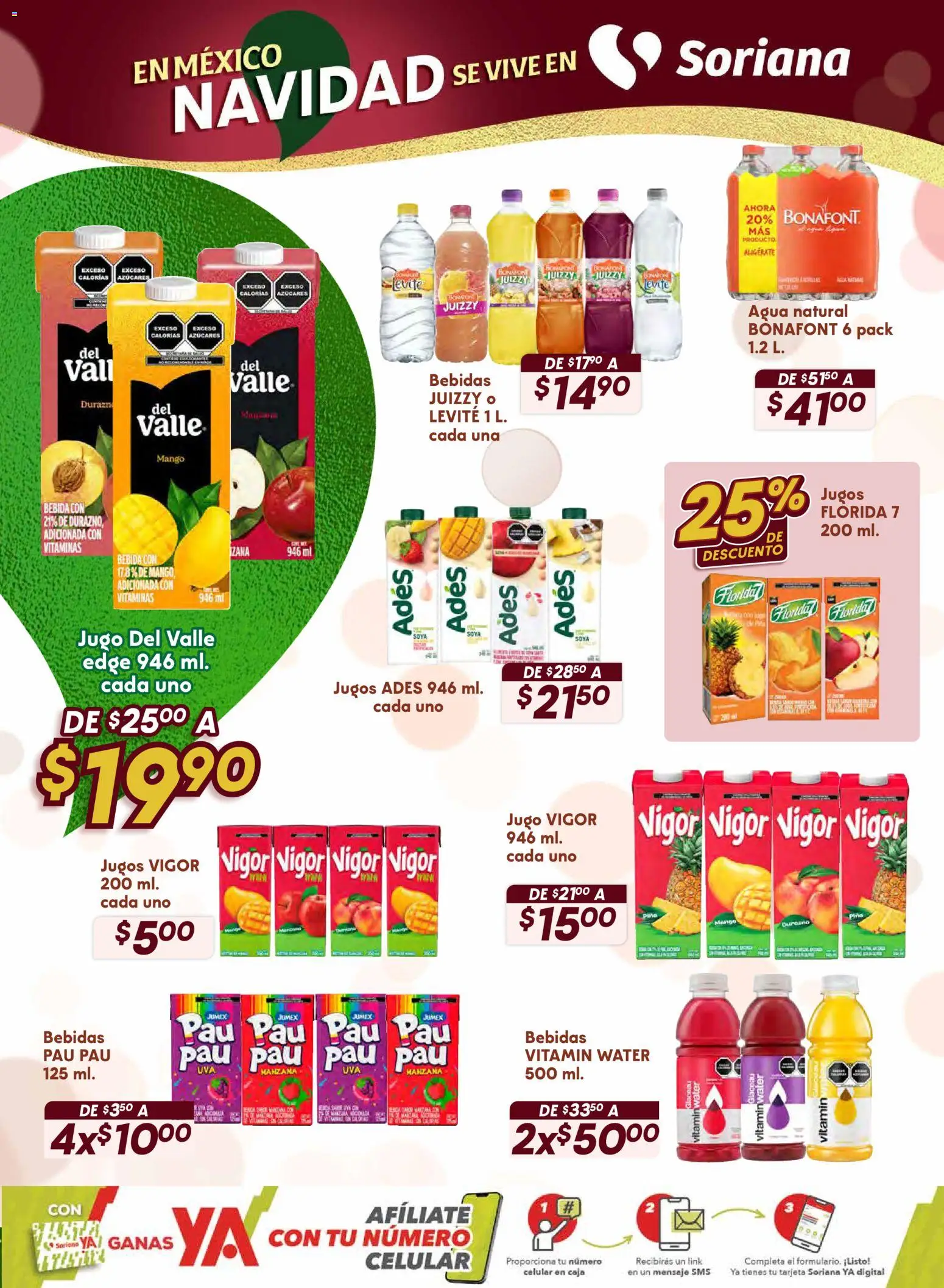 Nuevas ofertas de Soriana válidas en toda la República Mexicana desde el 13.11.2025. ¡Encuentra las mejores ofertas en Soriana - Preciazazaso Súper: Camp, Chia, Oax, Q. Roo, Tab, Yuc! | Página: 14 | Productos: Agua, Mango, Vitaminas, Caja