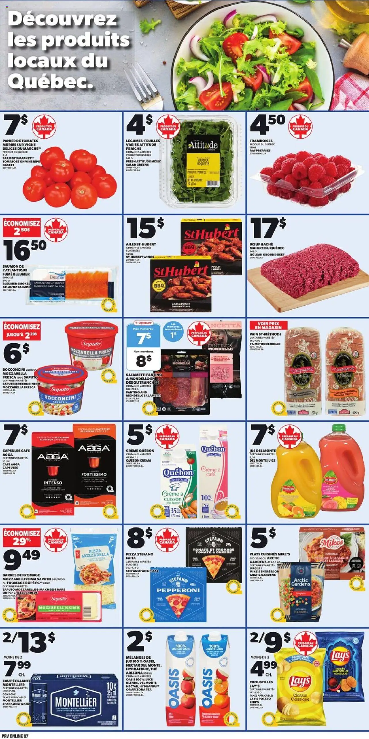 Provigo flyer valid from 14.08.2025 | Page: 8 | Products: Tea, Chips, Salad, Tomatoes