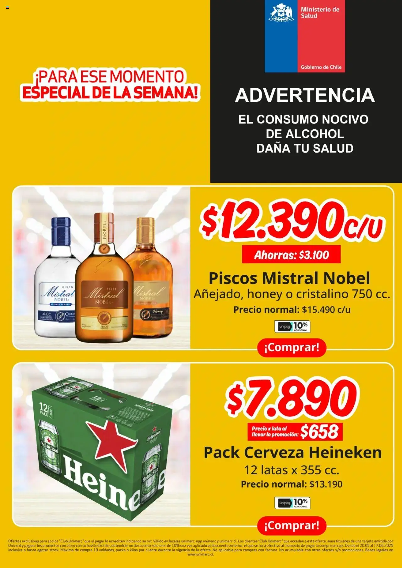 Unimarc Ofertas │ válido desde el 30.05.2025 | Página: 12 | Productos: Disco, Cerveza
