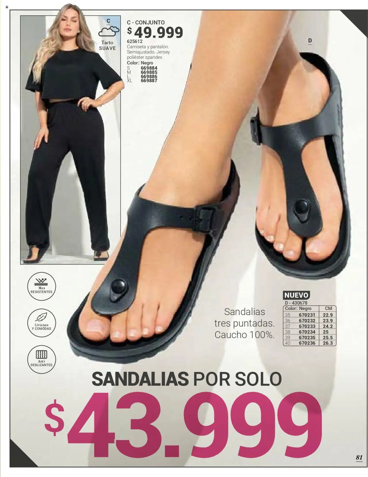 Carmel revista - valida desde el 01.06.2025 | Página: 83 | Productos: Sandalias, Camiseta, Conjunto
