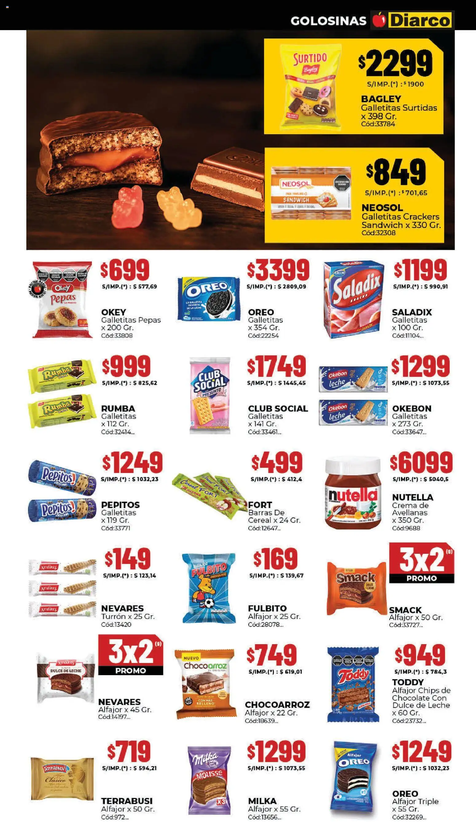 Diarco ofertas │ válido desde el 03.11.2025 | Página: 5 | Productos: Galletitas, Leche, Chocolate, Turrón