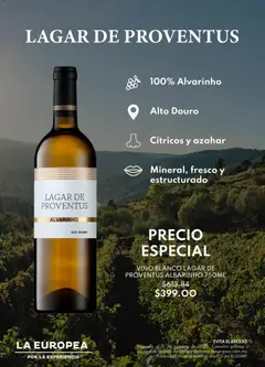 Vista previa de La Europea catálogo Lagar de Proventus Albariño, nuevo folleto de la tienda, válido en México a partir del 27.10.2025