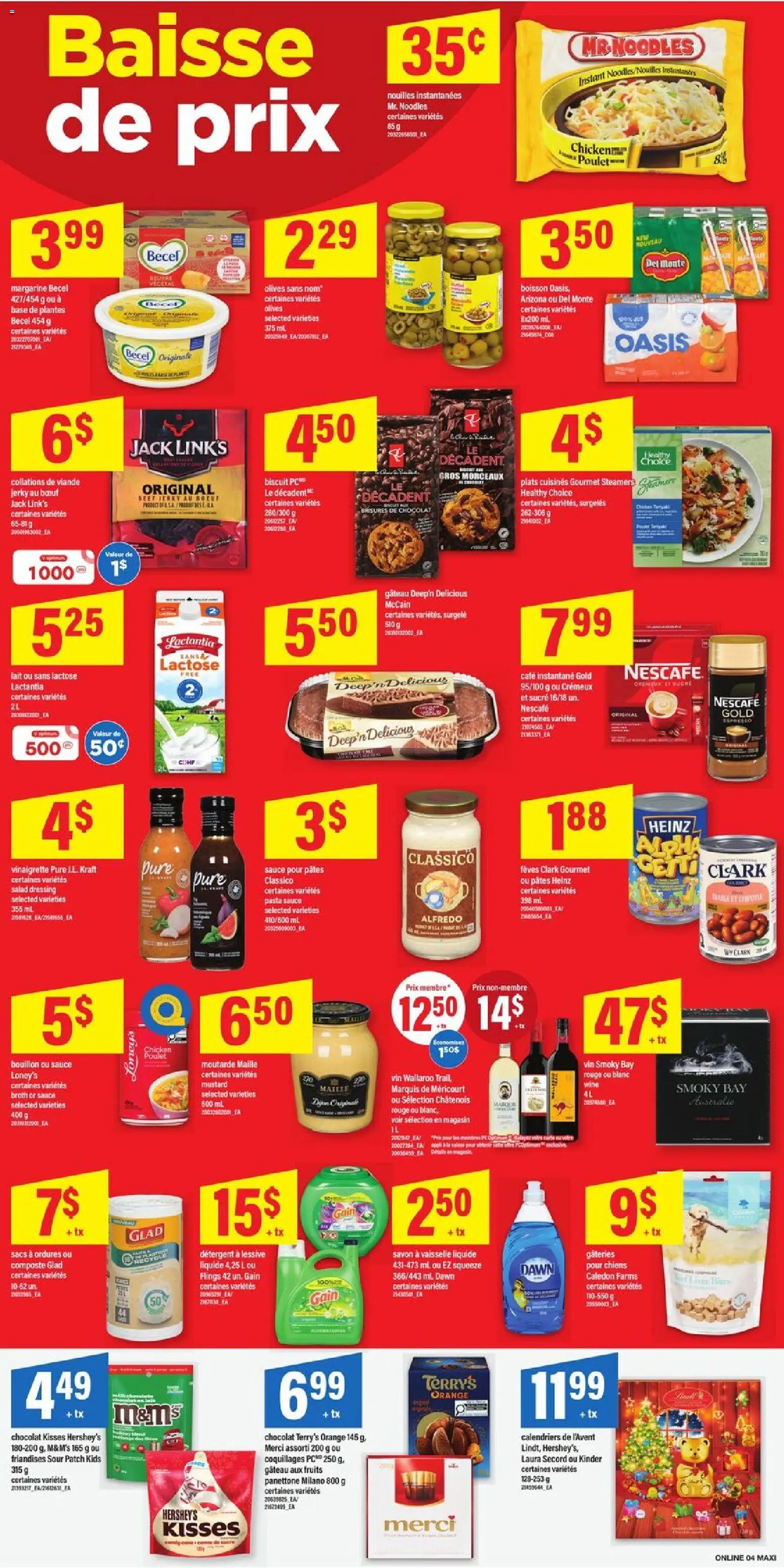 Maxi flyer valid from 30.10.2025 | Page: 8 | Products: Noodles, Salad, PC, Wine