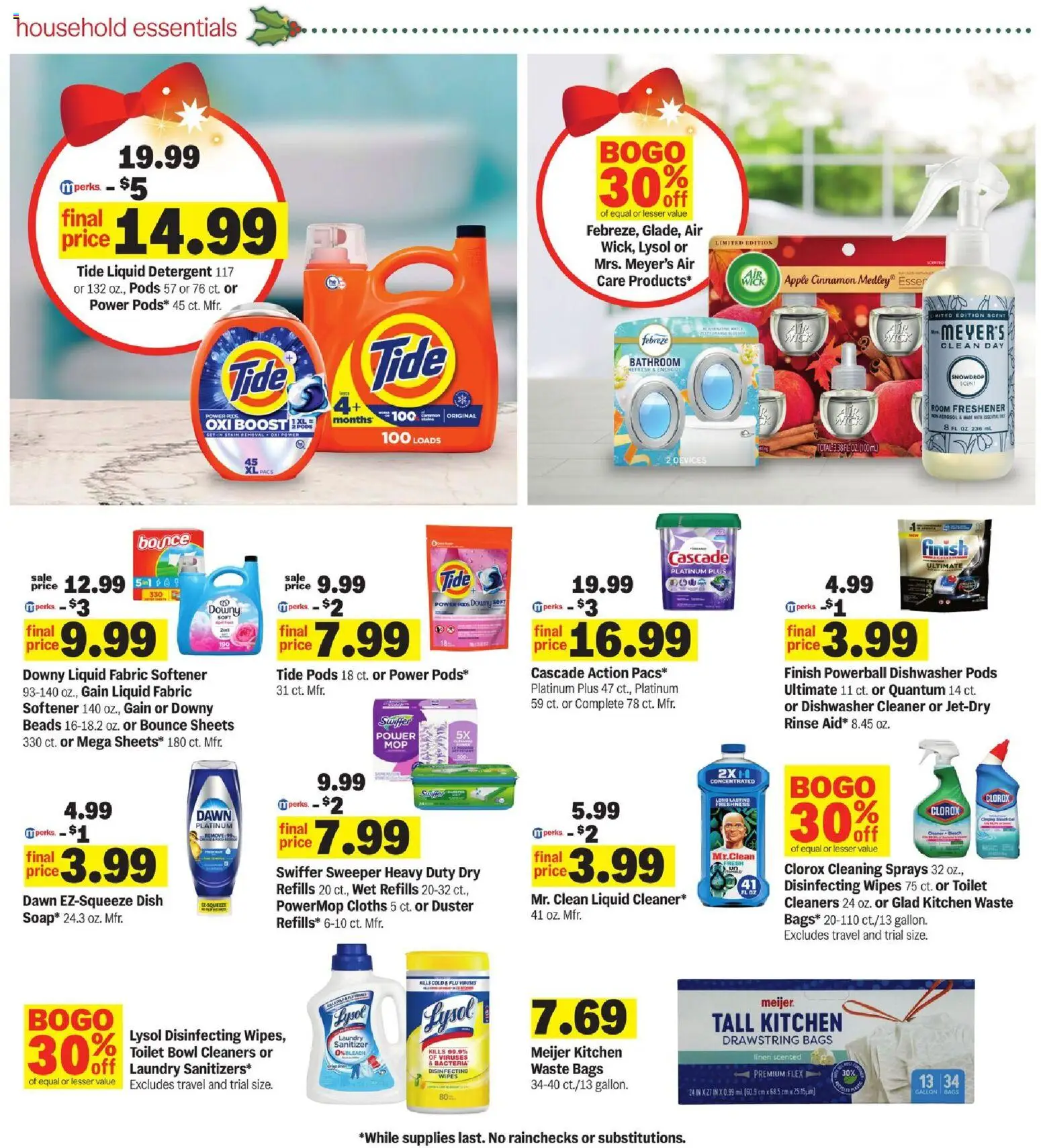 Meijer Weekly Ad - MI - valid from 17.12.2025 | Page: 29 | Products: Fabric softener, Detergent, Dishwasher cleaner, Dishwasher