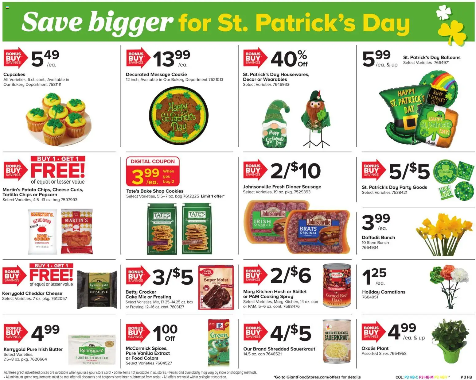 Giant Weekly Ad - valid from 13.03.2026 | Page: 3 | Products: Bakery, Skillet, Butter, Cookies
