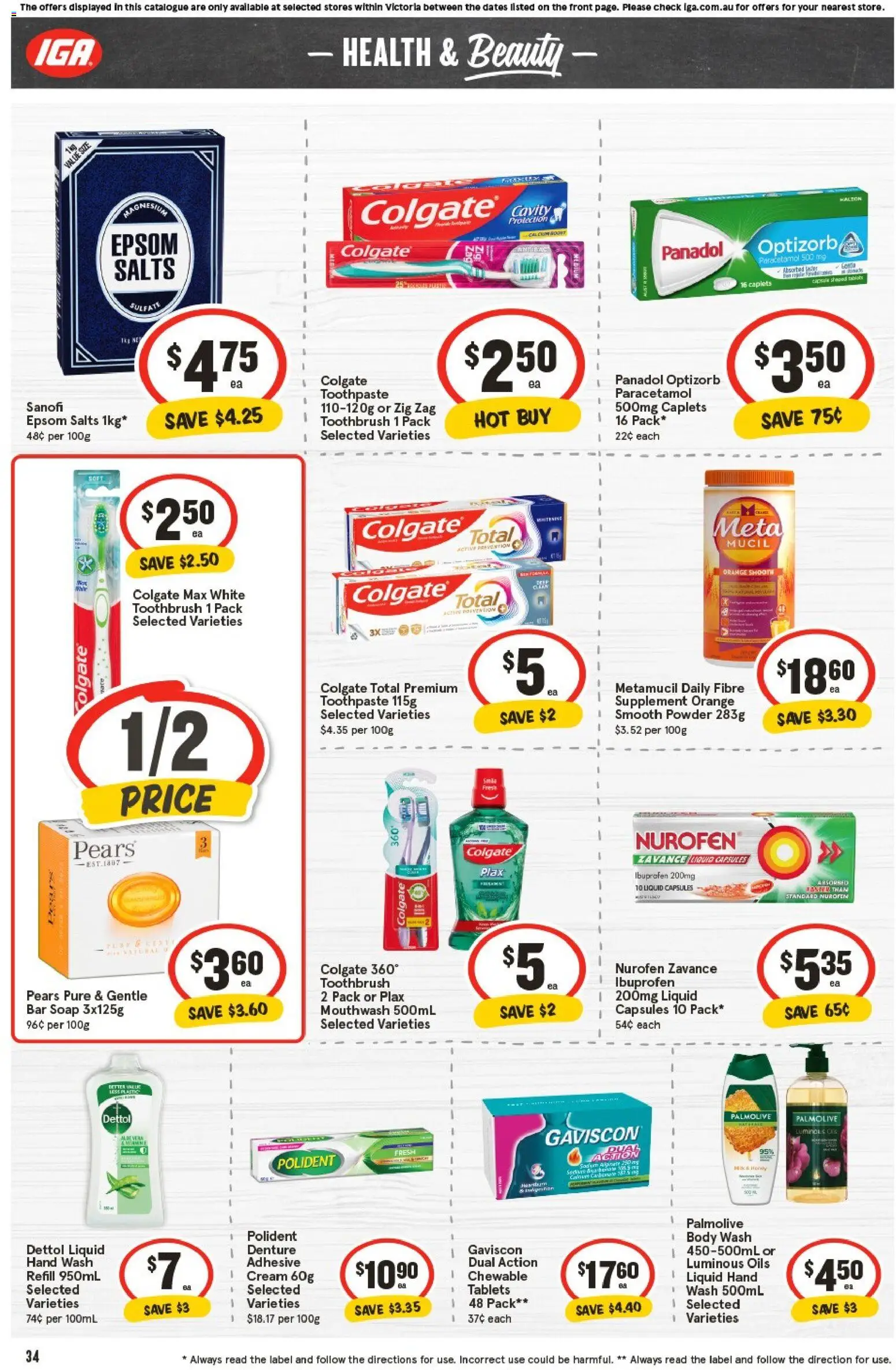 IGA catalogue - valid from 29.10.2025 | Page: 33 | Products: Soap, Toothpaste, Mouthwash, Cream