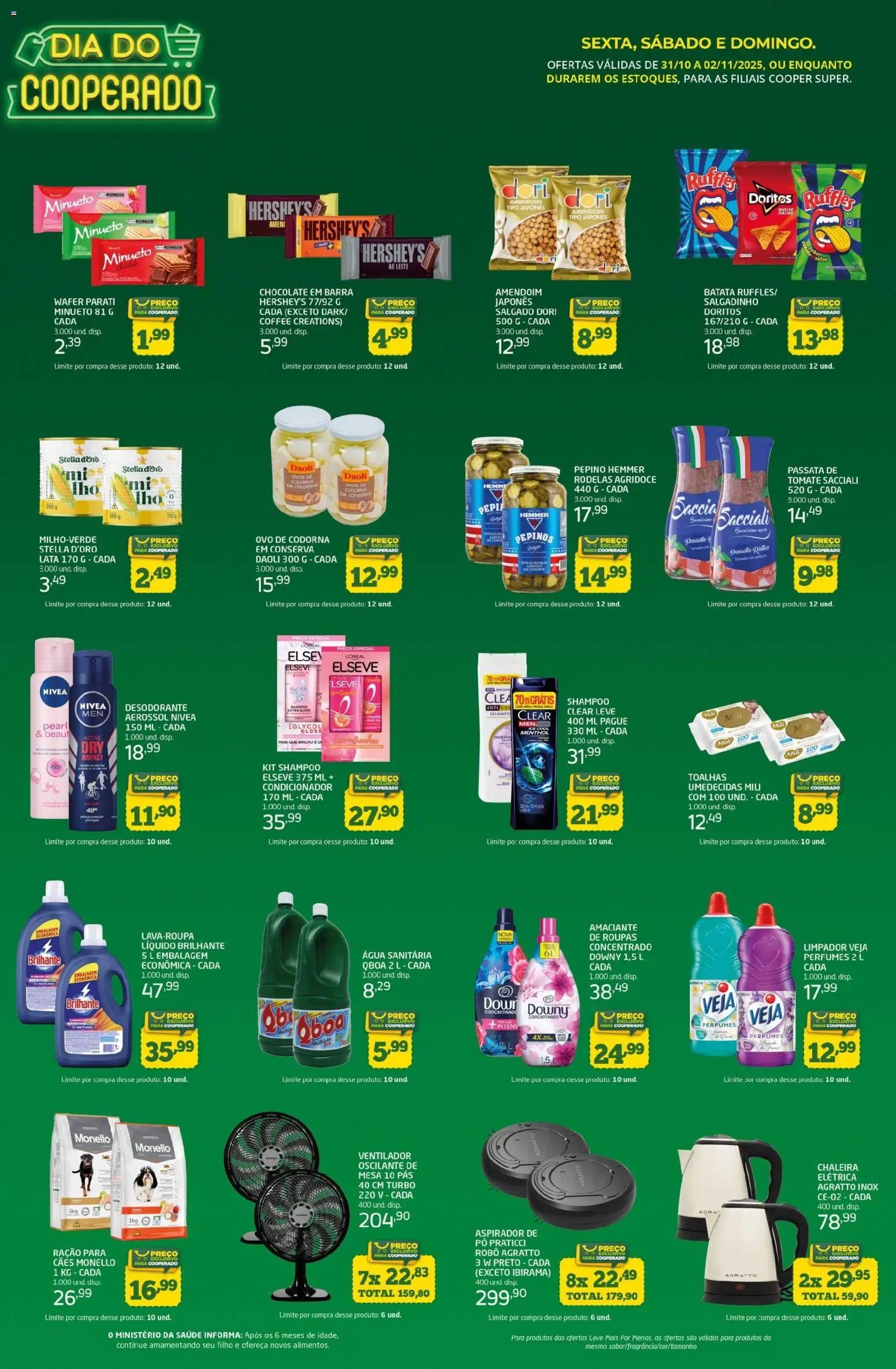 Cooper Folheto - válido de 31.10.2025 | Página: 3 | Produtos: Chaleira, Amendoim, Desodorante, Amaciante